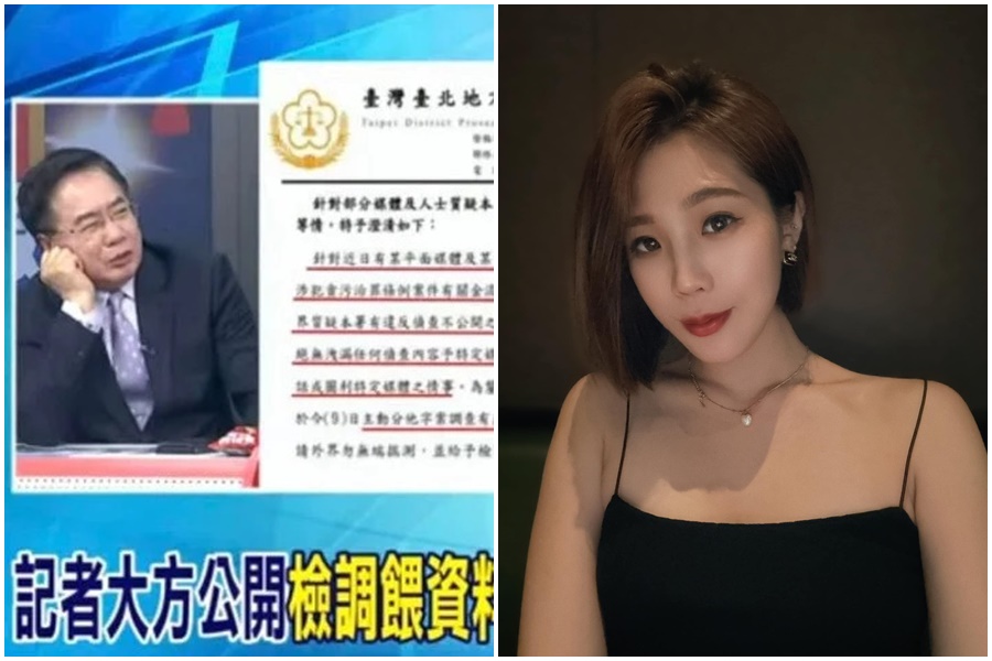 蔡正元在盧秀芳主持的《盧秀芳中天辣晚報》節目中,猜測女記者馬郁雯能夠獲取相關資料原因。(翻攝自馬郁雯臉書、《盧秀芳中天辣晚報》)