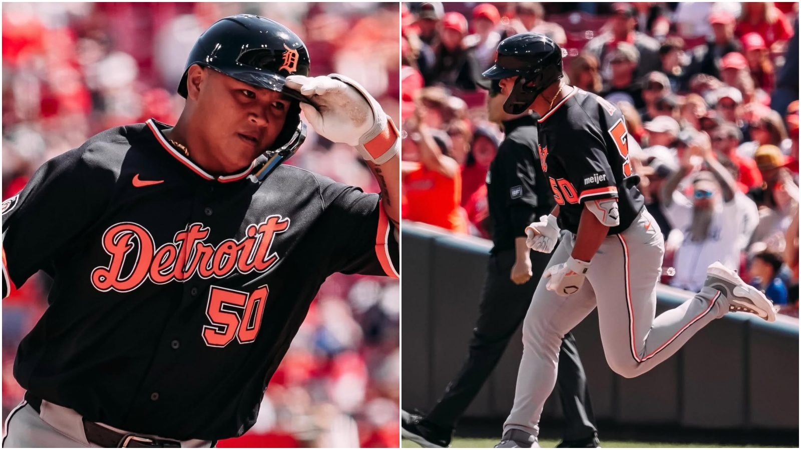 李灝宇生涯第一支三壘安打出爐。（翻攝IG@Detroit Tigers）