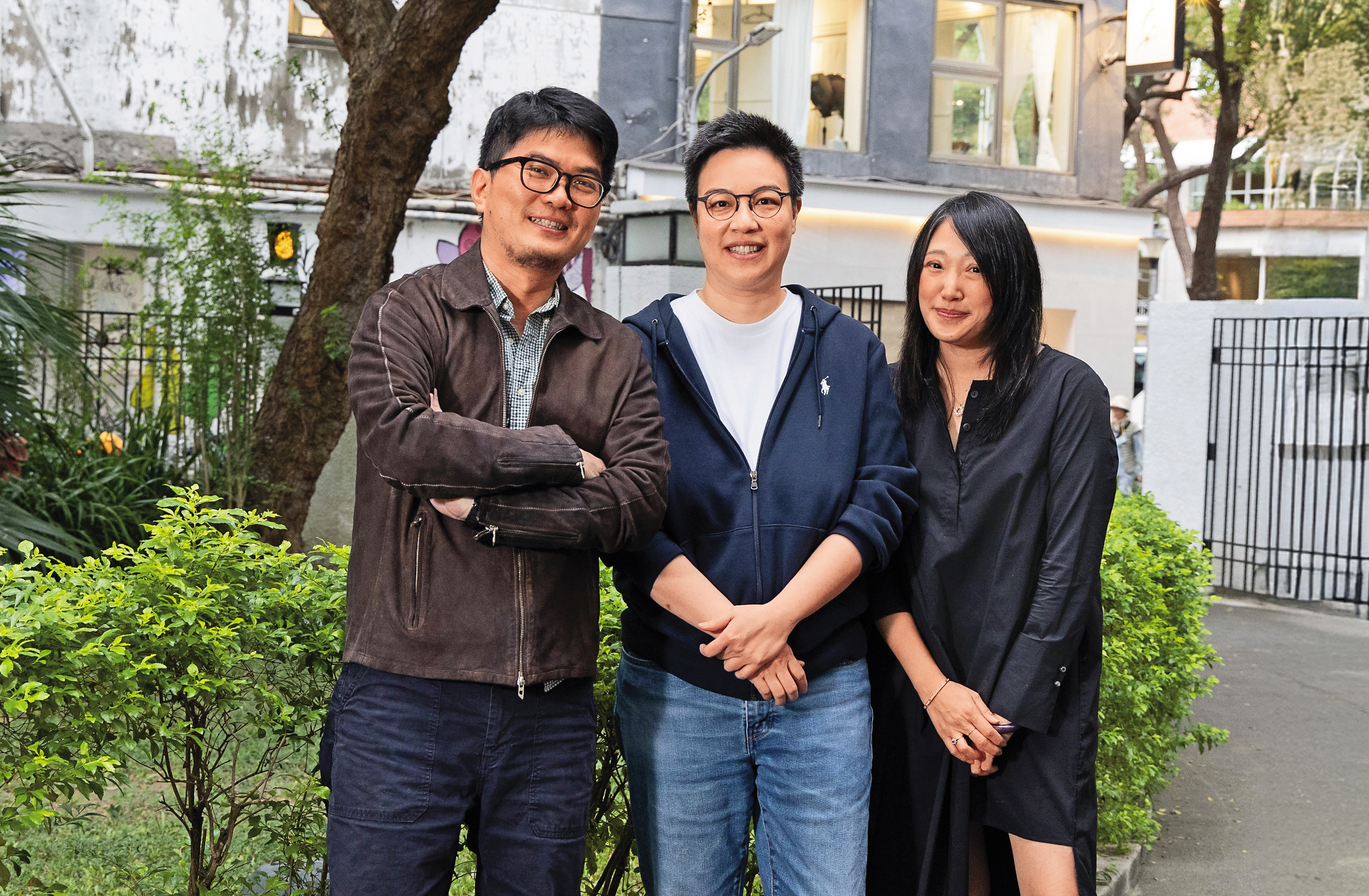 聯合製片方瑄（右起）、編導黃熙、東昊影業負責人張全琛隨影片四處奔波前往各國際影展。