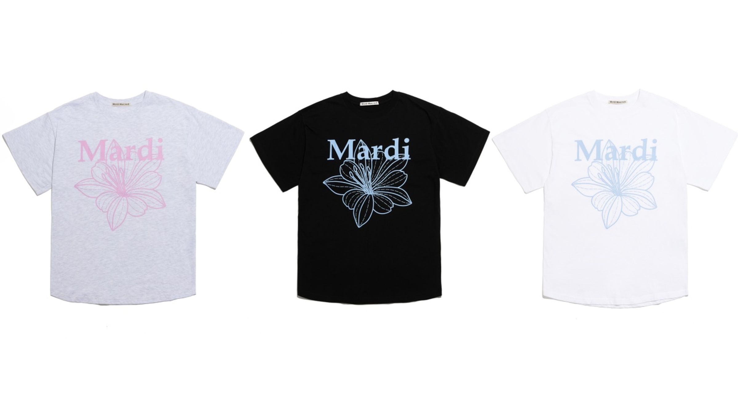 以台灣龍膽為設計的限定款T-Shirt，取其含蓄但充滿活力的適應力呼應創辦人的精神。各NT$1,380（英斯伯貿易提供）