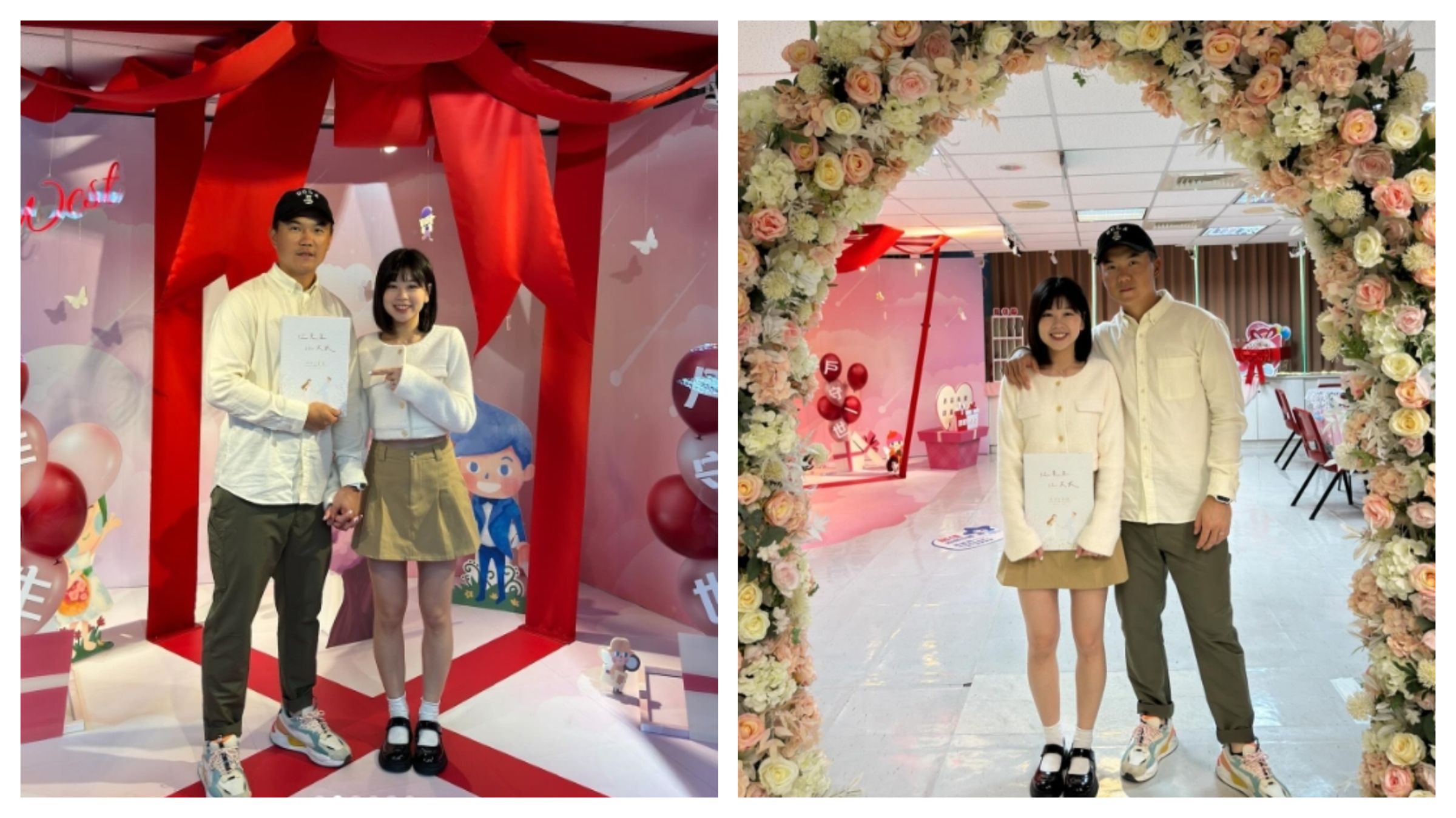 中信兄弟球員「小可愛」江坤宇結婚了。（翻攝自Instagram＠joy880712）