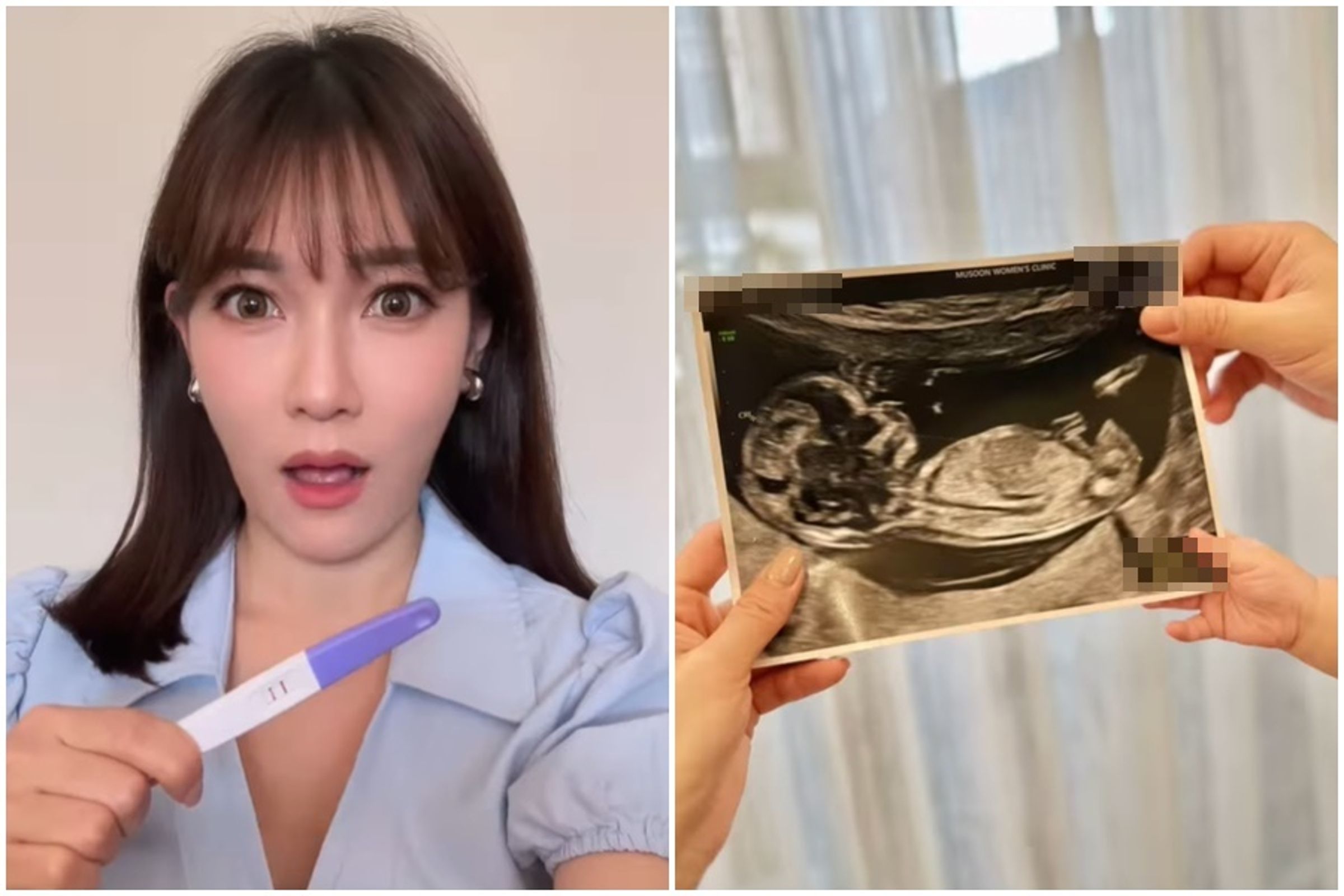 女主播張若妤去年驚喜懷上第二胎,今天在臉書發文報喜。(翻攝自新聞主播張若妤)