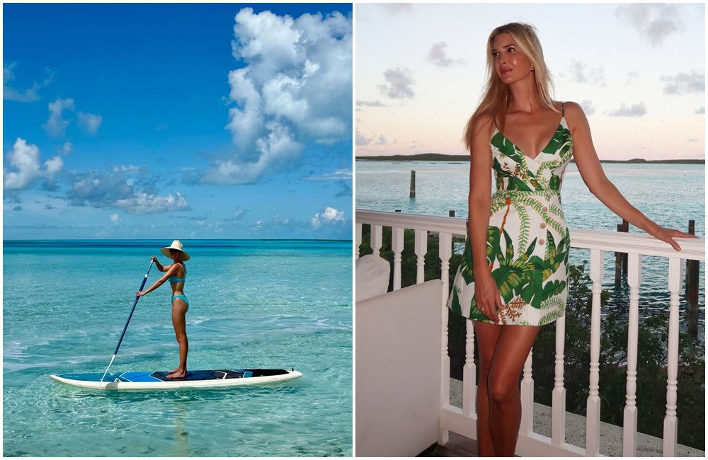 伊凡卡昨在IG分享比基尼辣照。（翻攝ivankatrump IG）