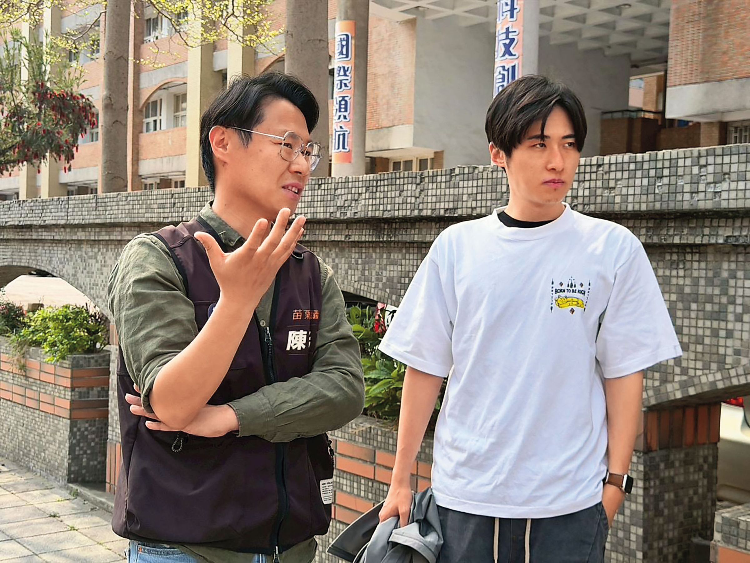 非藍陣營的頭份市、竹南鎮「夢幻名單」是曾玟學(右)、葉忠倫。(翻攝曾玟學臉書)
