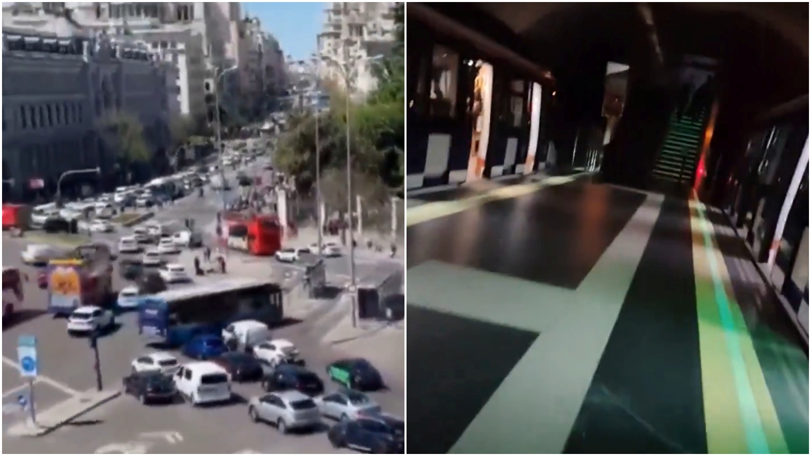 西班牙大停電，交通亂成一團。（翻攝X）