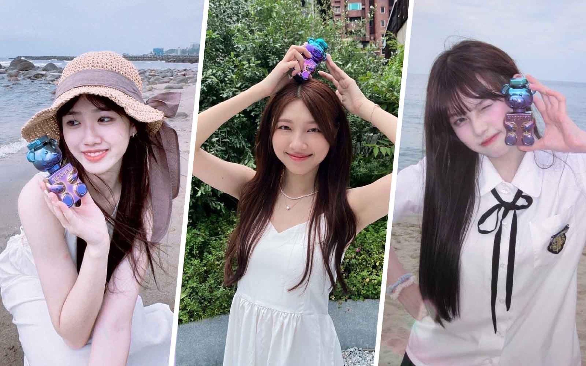 MOSCHINO珍珠熊女性淡香精帶給(由左至右)子秦、書蘊、昀靚美眉們對海洋與愛情無限的浪漫想像!