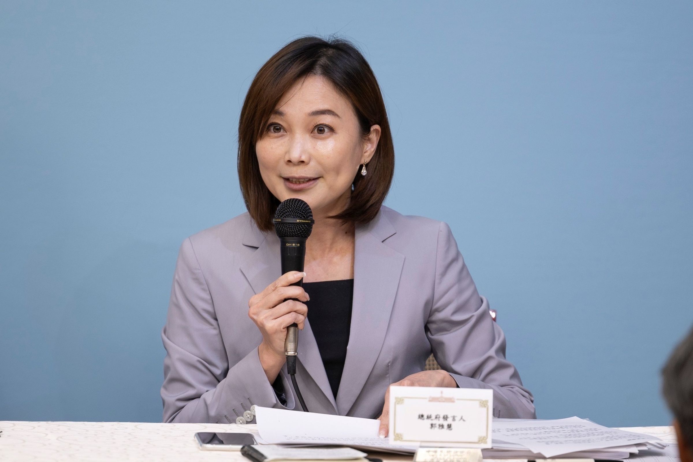 蔣萬安喊「找童子賢組閣」，總統府發言人郭雅慧稍早也做出回應。（總統府提供）