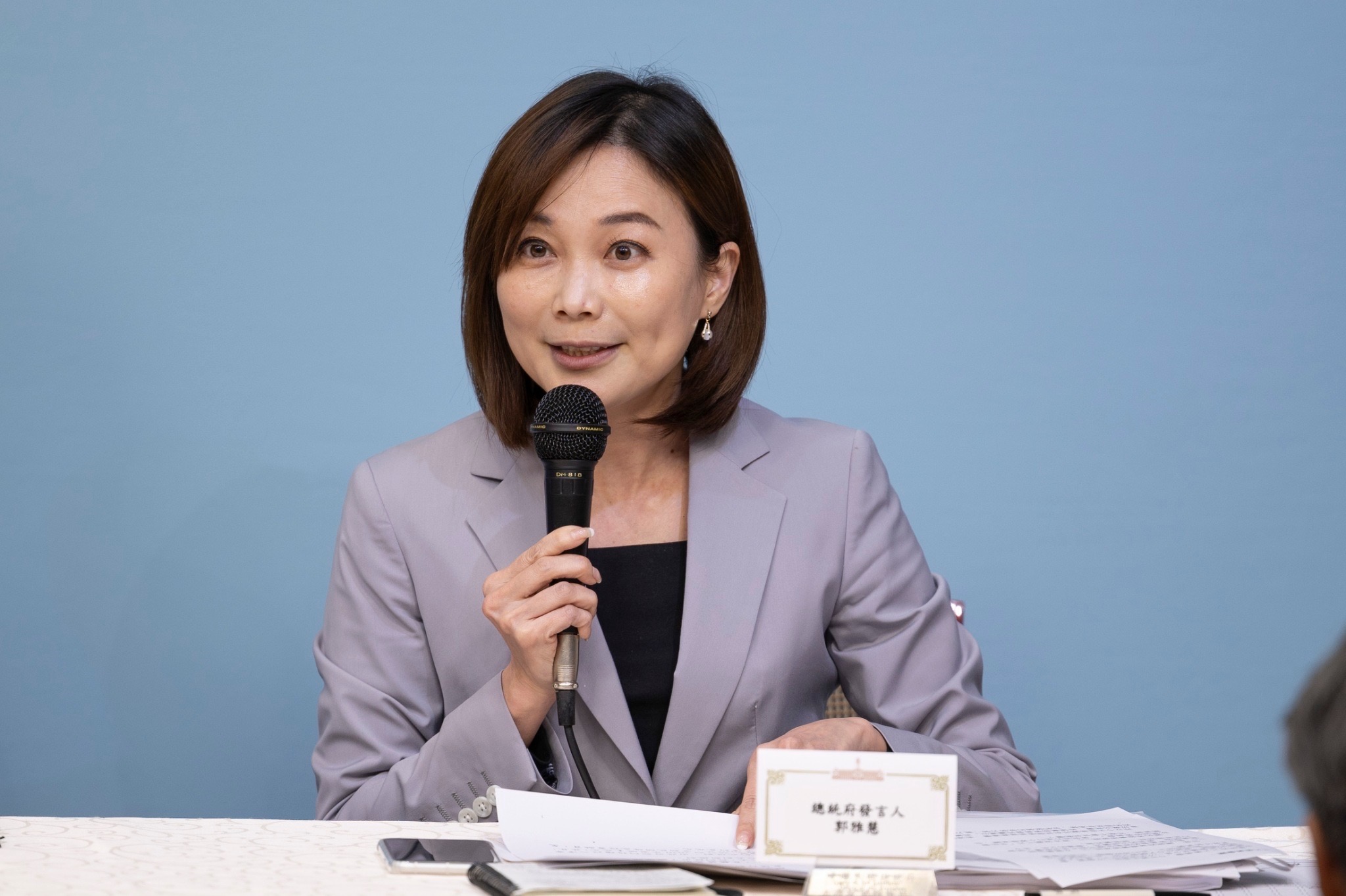 蔣萬安喊「找童子賢組閣」，總統府發言人郭雅慧稍早也做出回應。（總統府提供）