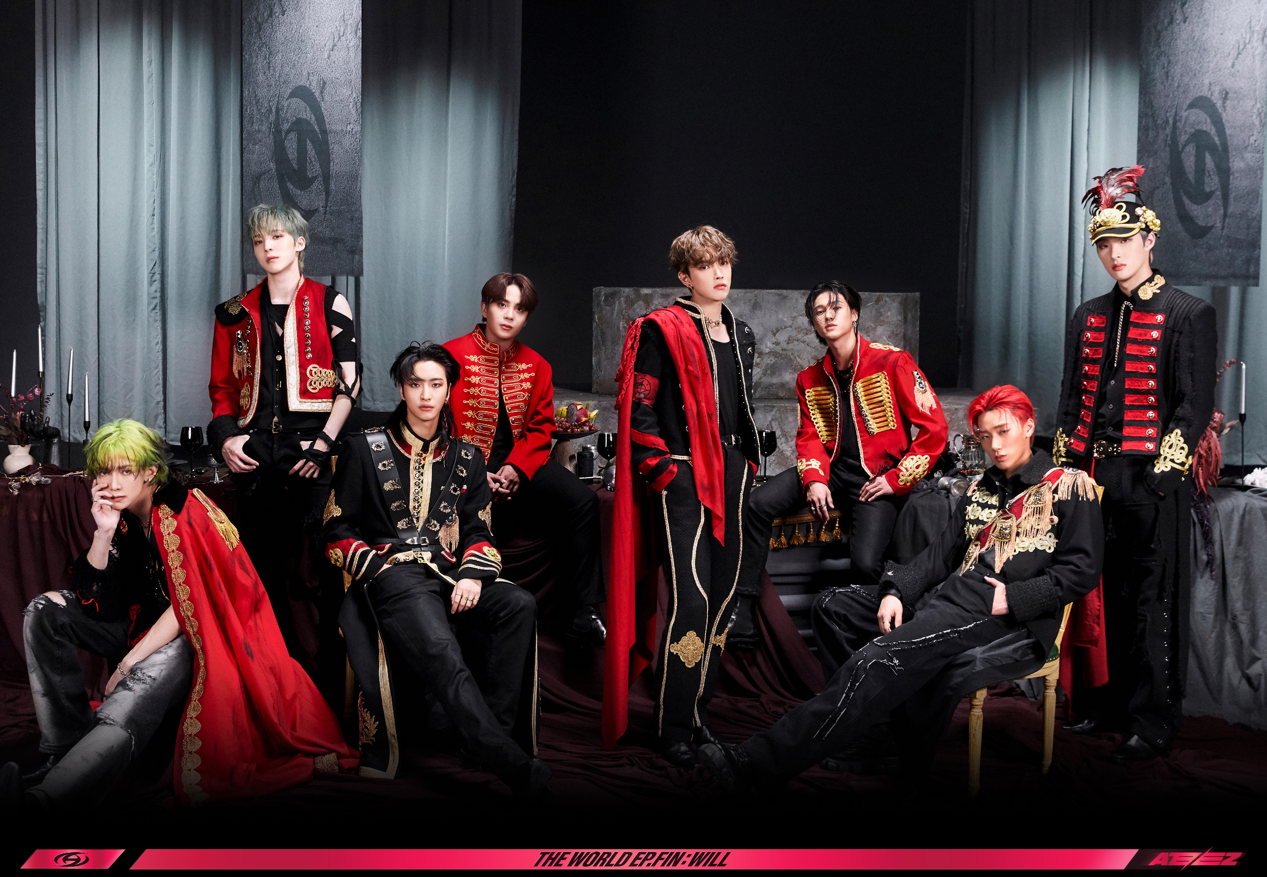 韓國男團ATEEZ新專輯登上美國告示牌主要排行榜 「Billboard 200」一位，寫下「中小逆襲奇蹟」。（Sony Music提供）