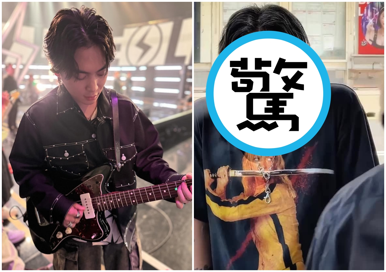 網紅喬瑟夫（右）今在IG釋出一段短影音，不僅「撞臉」歌手優里（左），甚至連穿搭都模仿到極致。（翻攝IG／yuuri__music__official、chillseph）