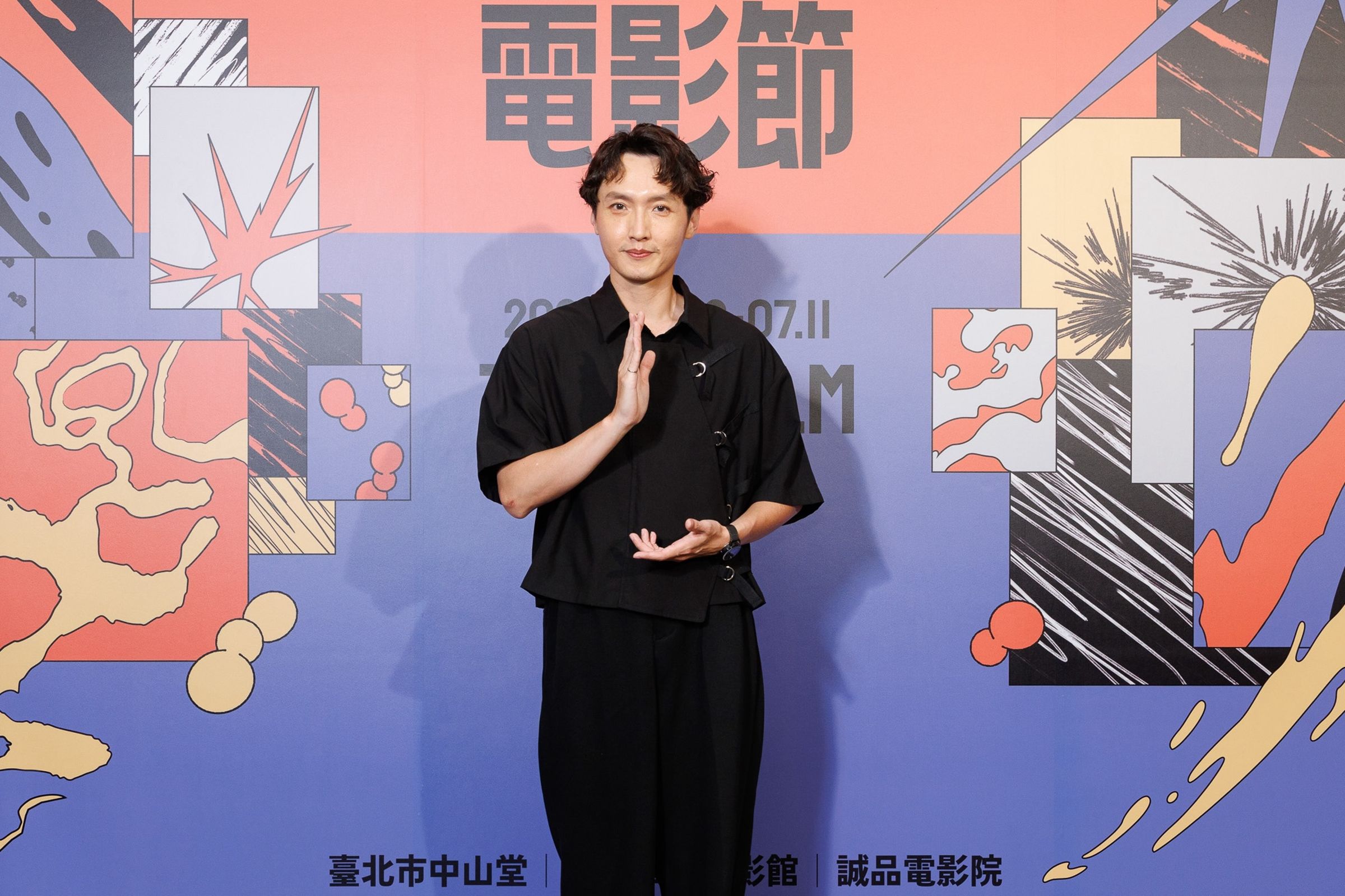 在影集《乩身》飾演宮廟朋友「阿福」的蕭東意，這次挑戰扮演空鳴法師。（台北電影節提供）