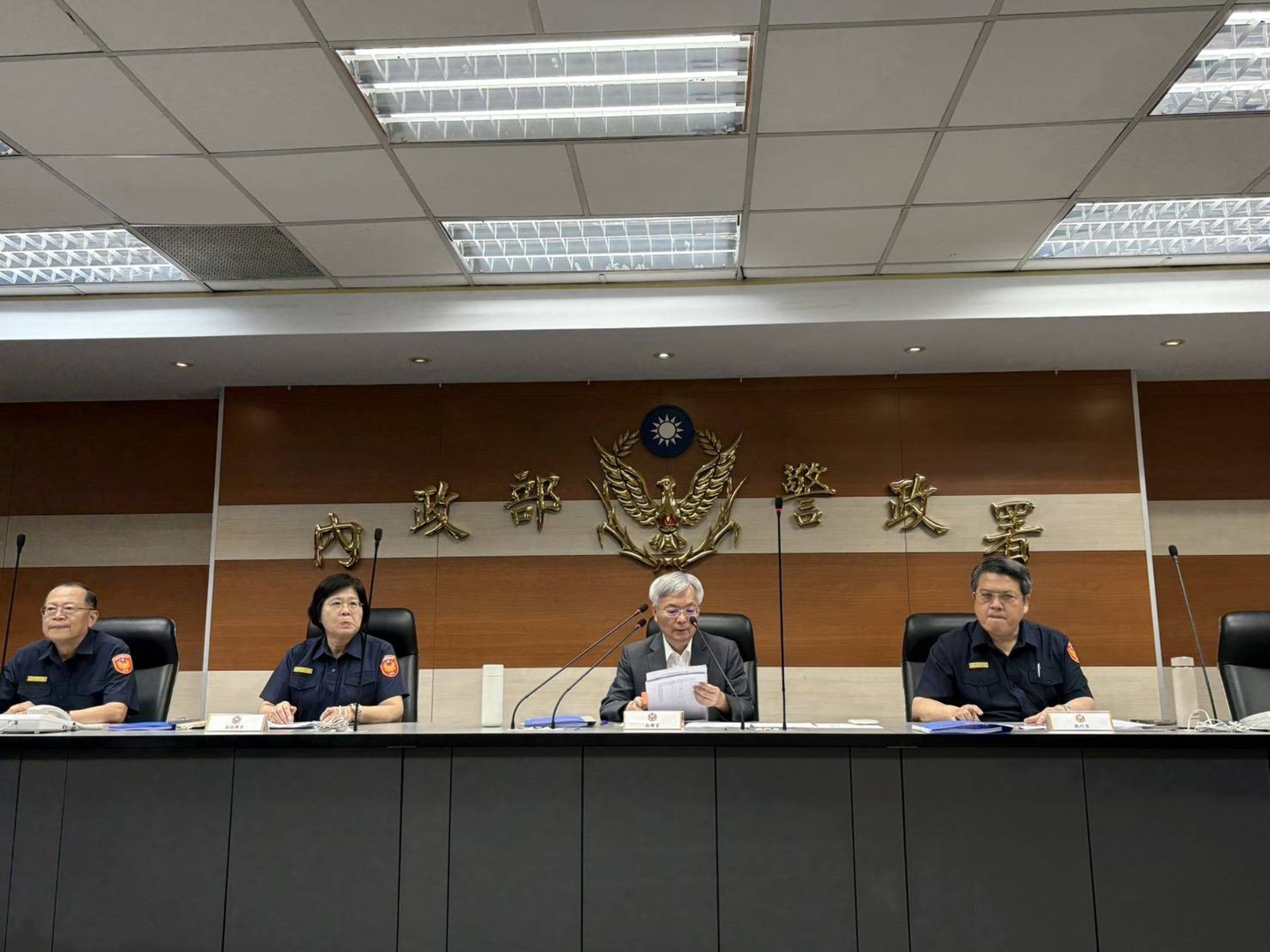 警政署署長張榮興（中） 提示6項工作重點。（警政署提供）