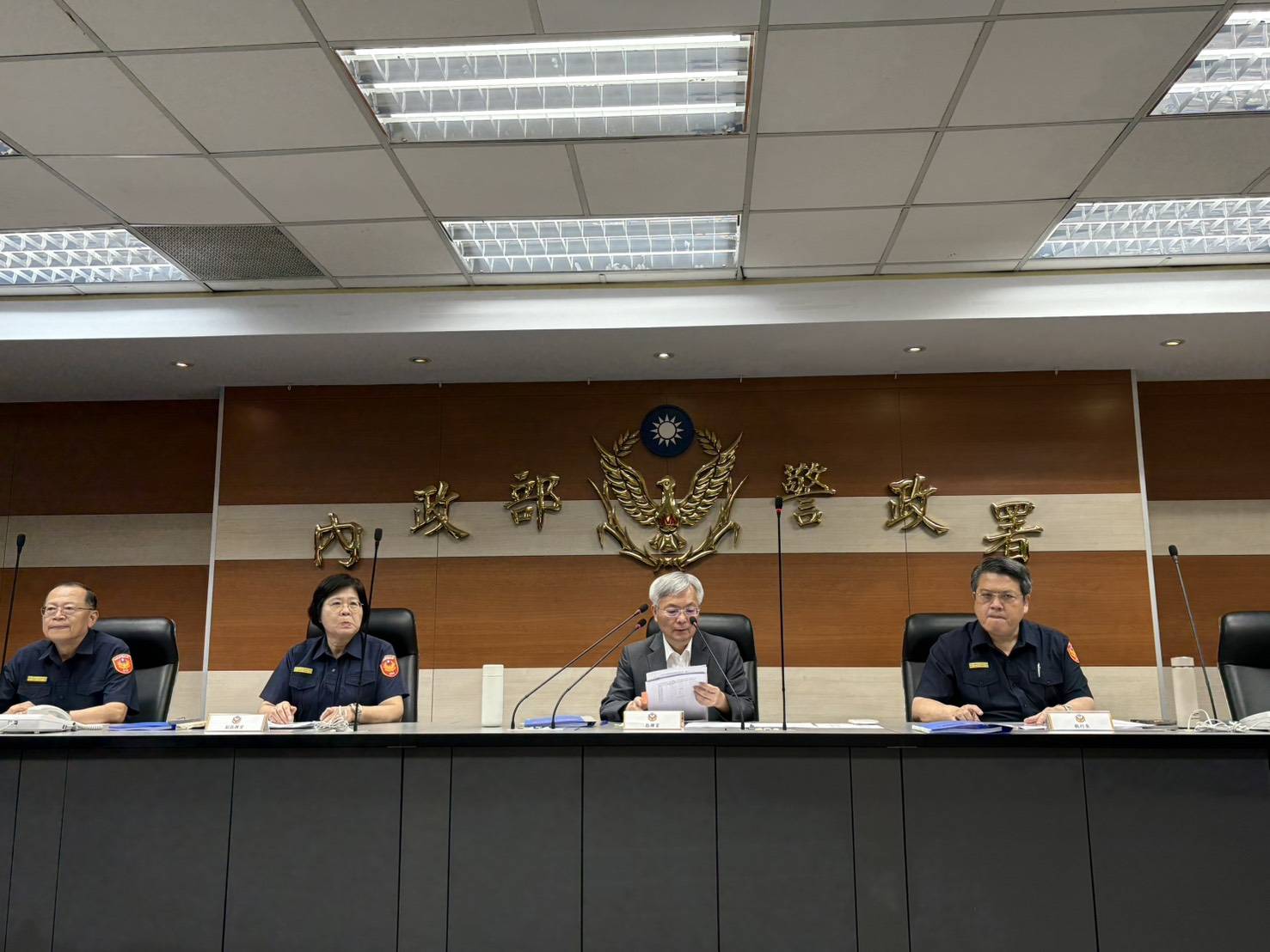 警政署署長張榮興（中） 提示6項工作重點。（警政署提供）