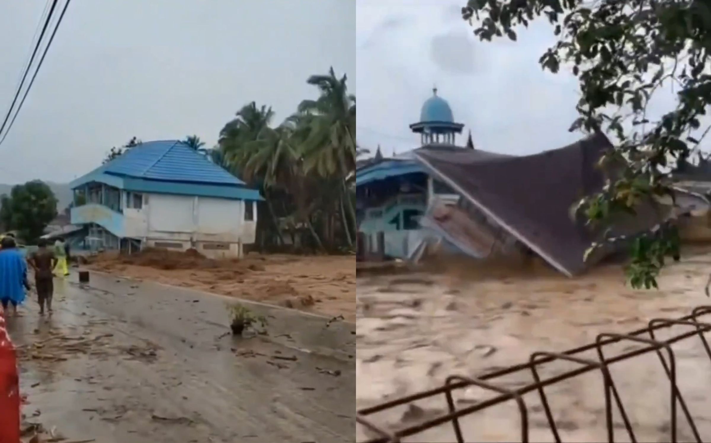 近日,東南亞多國受熱帶風暴侵襲,導致暴雨不斷造成多地洪水氾濫,累計死亡人數已超過300人。(翻攝自X@volcaholic1)