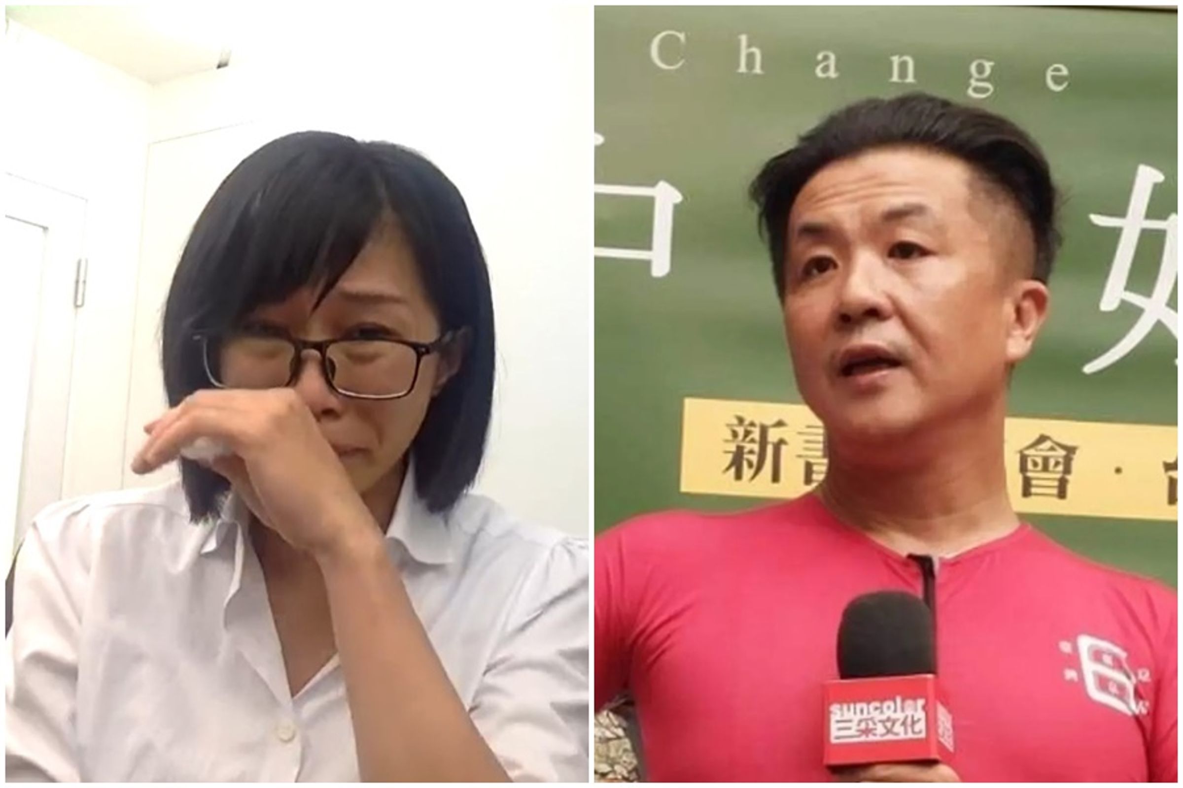 據傳信義區割喉案凶嫌外公找來的辯護律師，是網紅律師呂秋遠（右）私生子的母親（左）。（翻攝自作家H、呂秋遠臉書）
