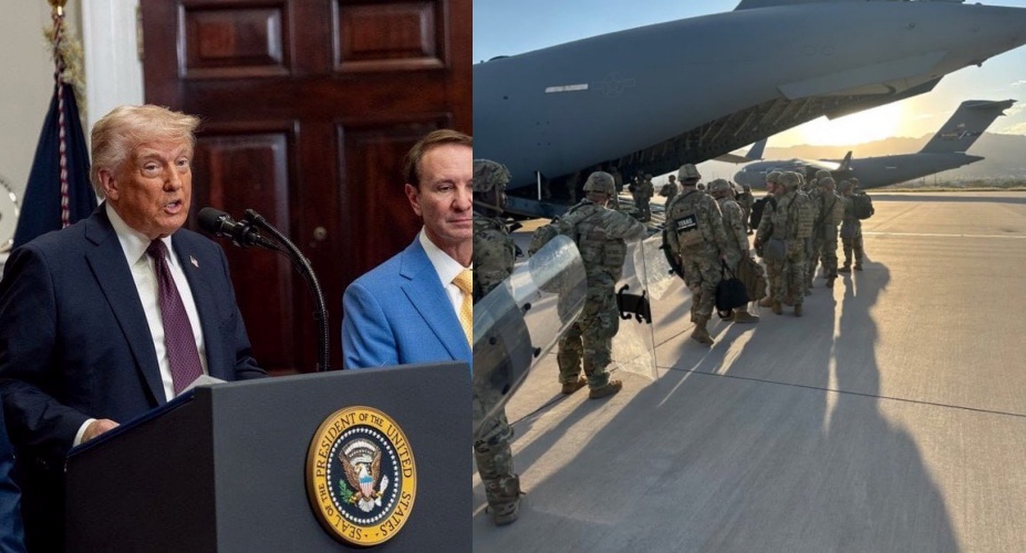 伊朗示威遭鎮壓引發國際關注，美國總統川普（左圖左）證實，德黑蘭當局已取消原定對示威者的大規模死刑處決。（翻攝自X）