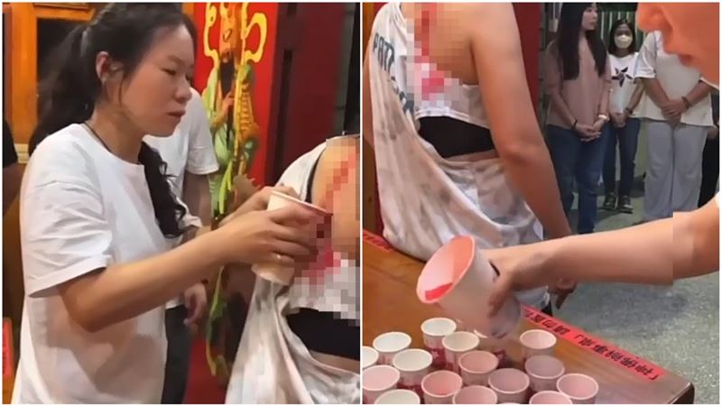 影片疑遭移花接木?「尬電師父」卡陰肉身操法器…滴血水餵信眾攏係假