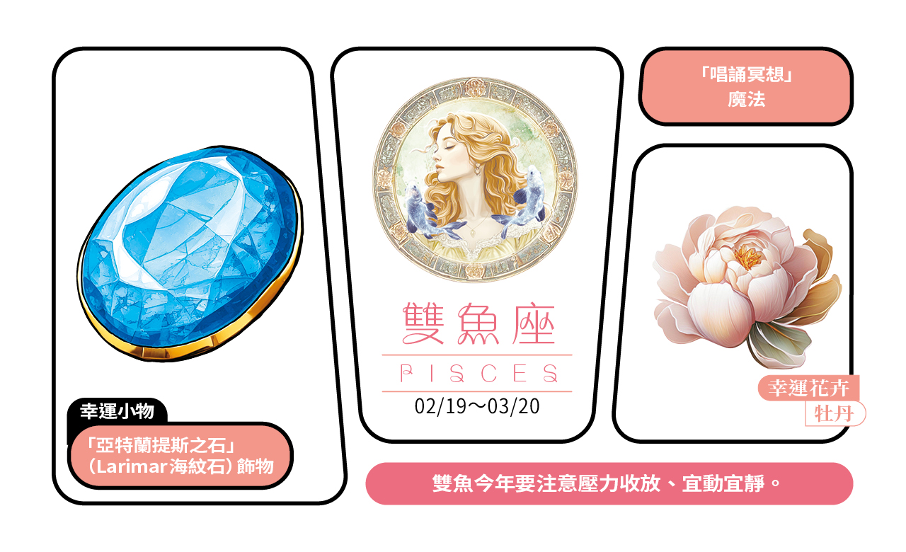 【2025瑪法達大預言】雙魚座的財富健康與幸運小物
