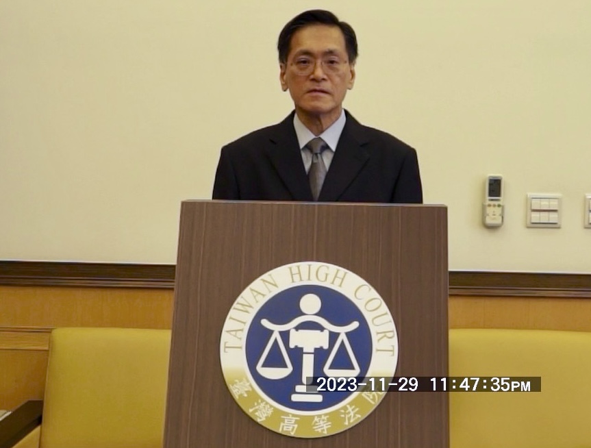 高等法院發言人王屏夏庭長說明紅火案判決理由。（高院提供）