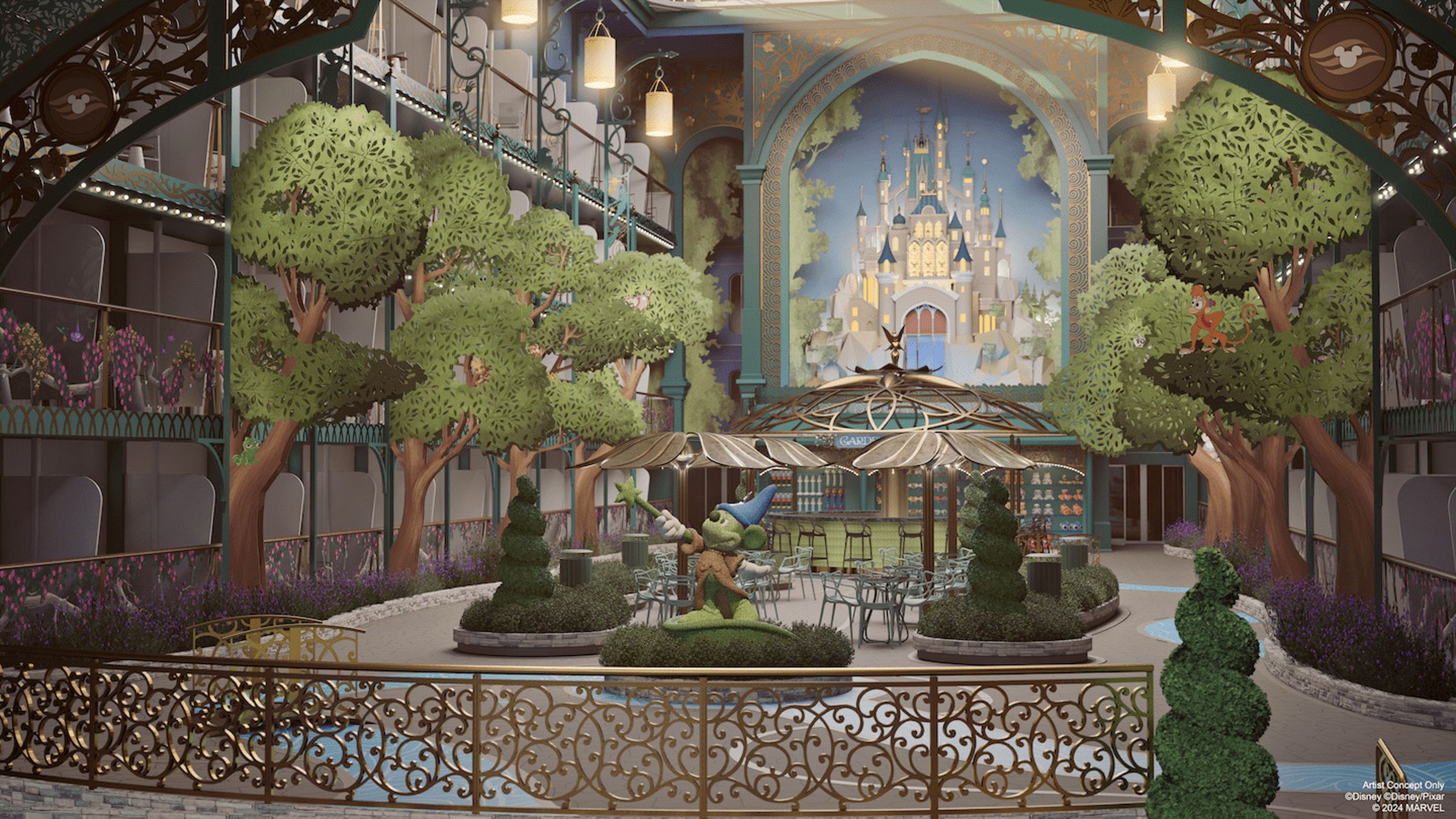 迪士尼想像花園（Disney Imagination Garden）是一個充滿魔力的戶外場地。 （Klook提供） 