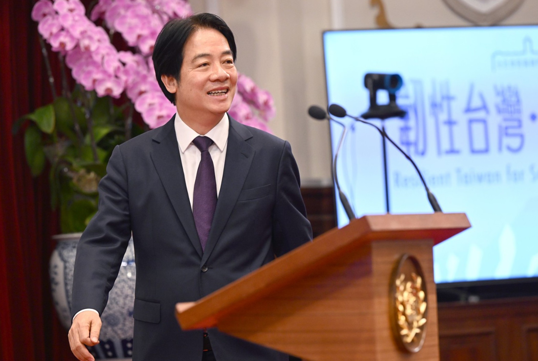 賴清德主持「全社會防衛韌性委員會」首次會議，強調要以「居安思危、有備無患」「強化應變、有恃無恐」以及「按部就班、有條不紊」。（總統府提供）