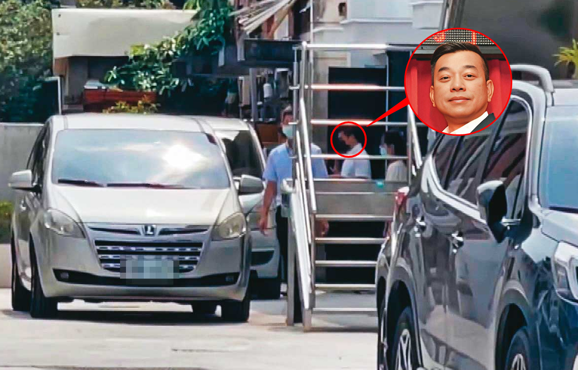 林明佐（紅圈處）屢破大案，堪稱警界明日之星，涉貪洩密遭收押後，刑事局立即將他停職。（《鏡新聞》提供）