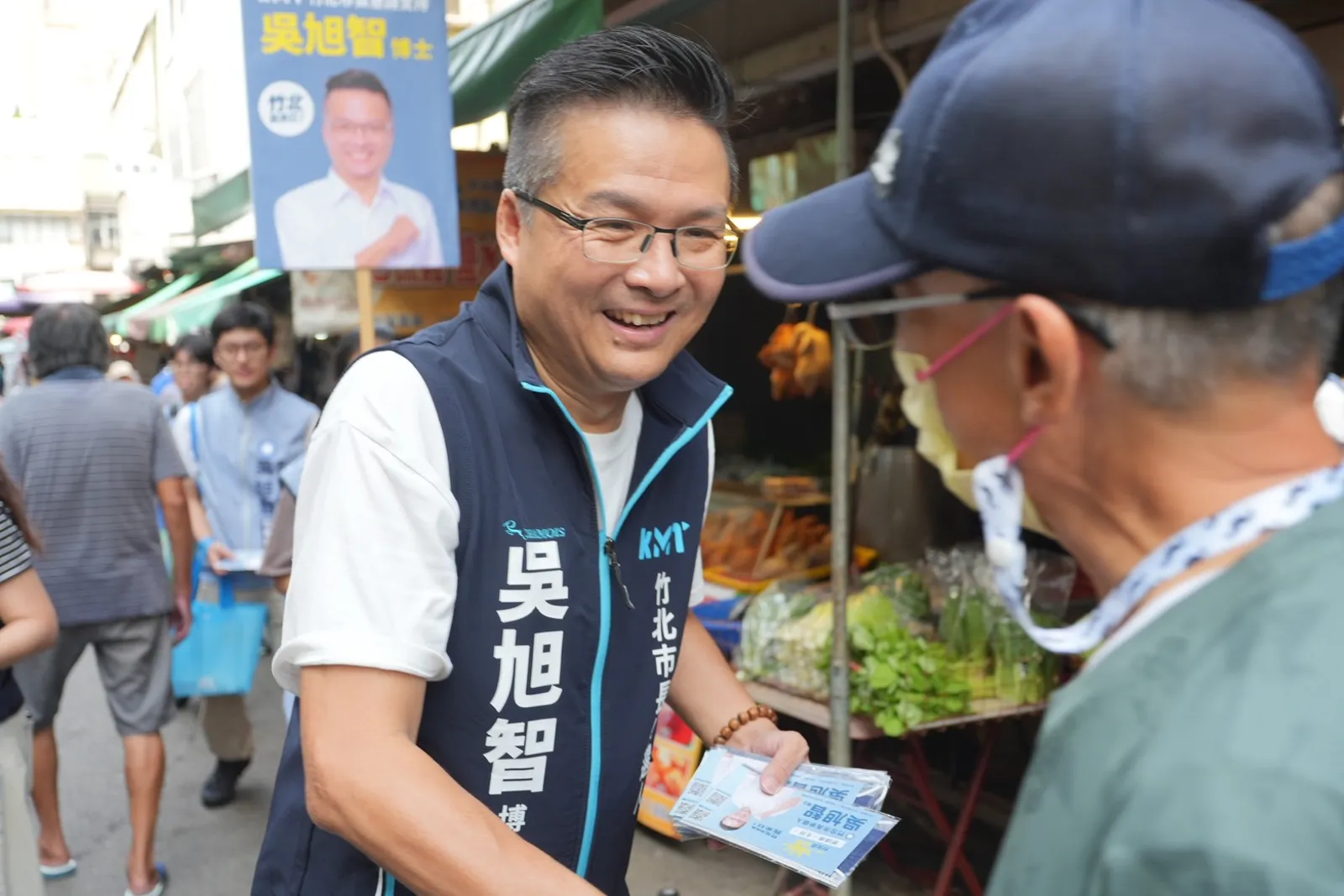 針對衛福部規畫推出「健康幣」，竹北市長參選人吳旭智表示，地方政府能做的還有更多。（吳旭智提供）