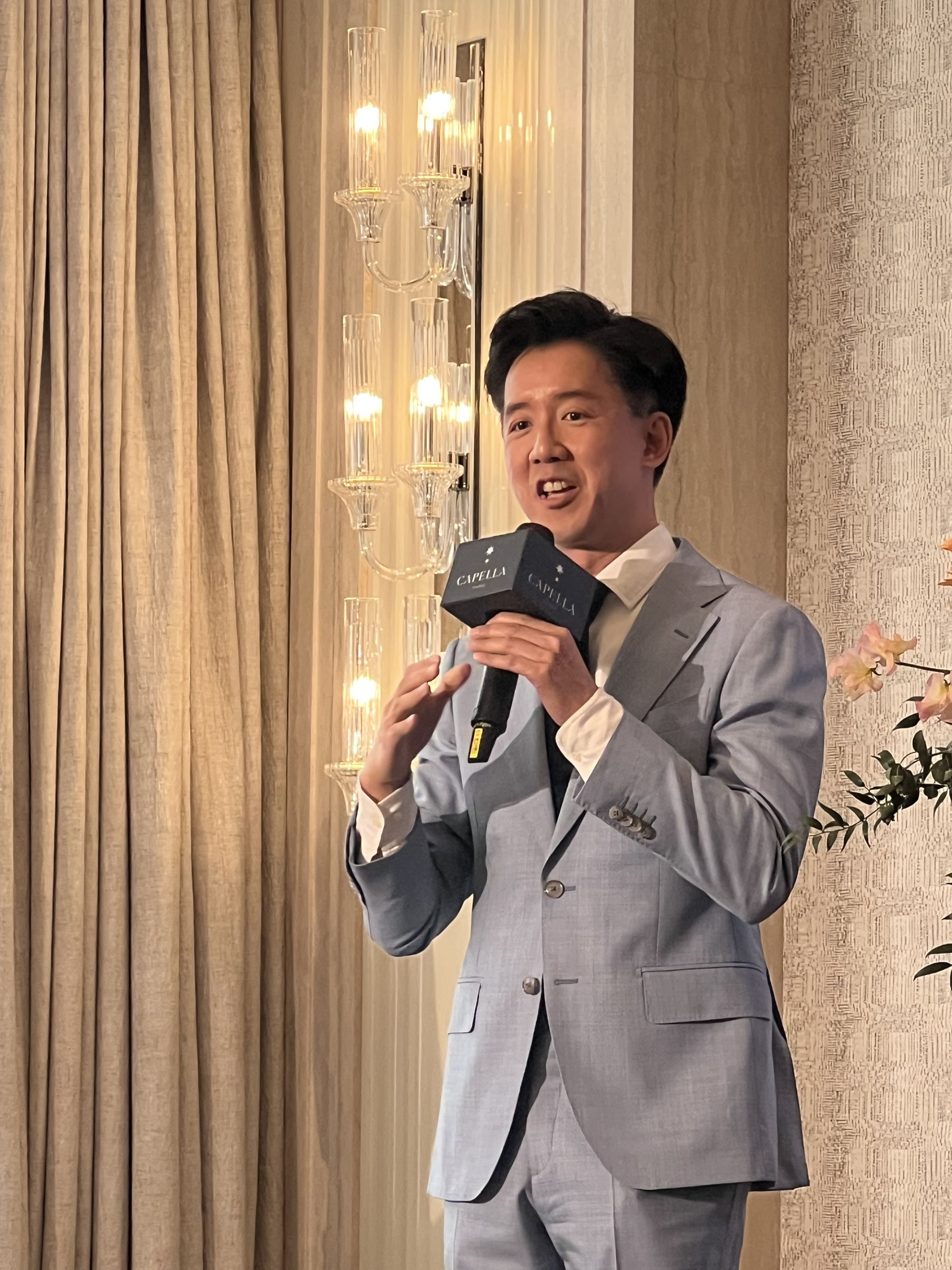 知名室內設計師傅厚民(André Fu)也現身台北嘉佩樂,述說他的設計理念。