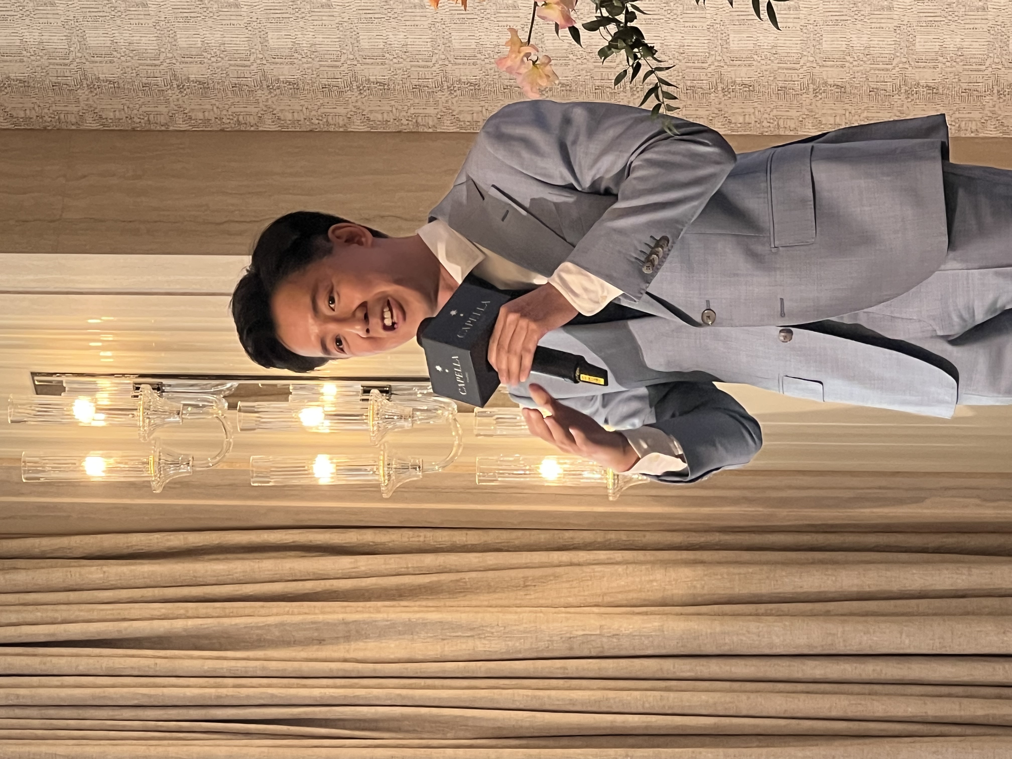 知名室內設計師傅厚民（André Fu）也現身台北嘉佩樂，述說他的設計理念。