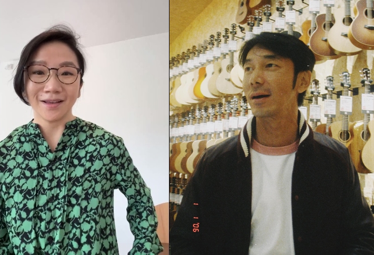 陶晶瑩反擊「辣杯杯」劉姓前合夥人的控訴，右為挺妻的李李仁。（翻攝臉書）