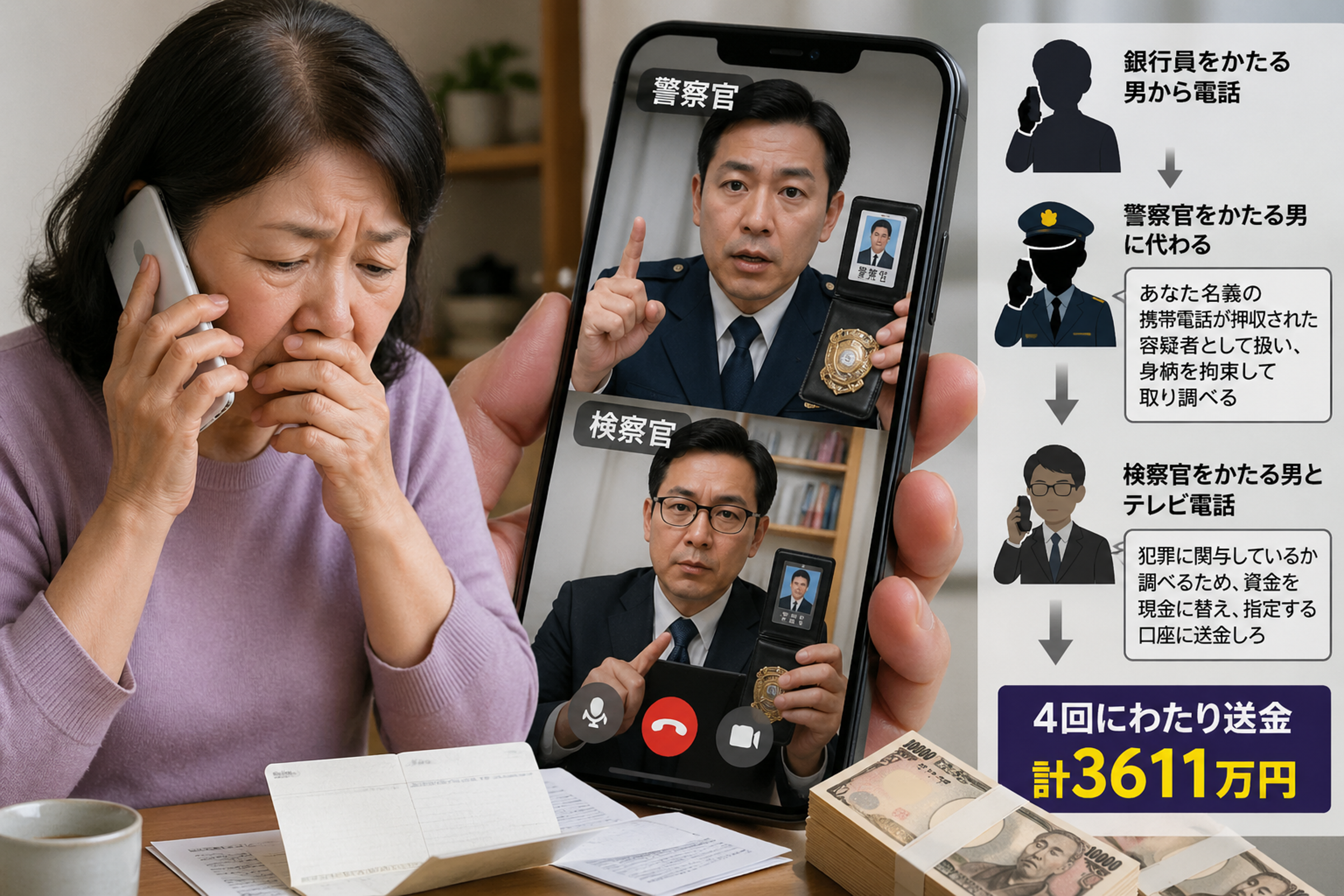 婦女被一系列話術詐騙。(ChatGPT生成AI示意圖)