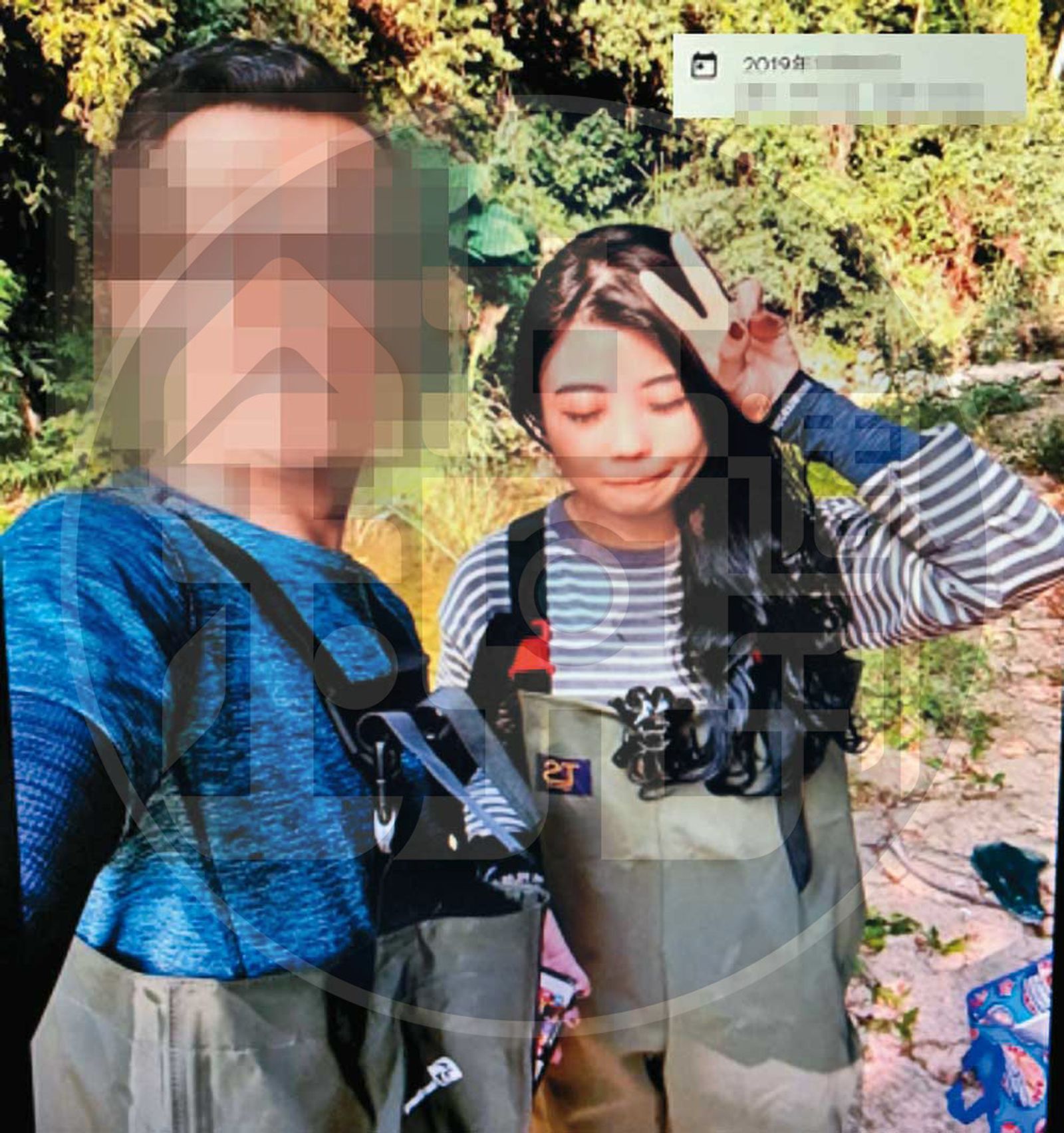 黃佳鈴(右)與張嘉哲結婚後,仍與前男友A男(左)藕斷絲連,還會因A男沒稱她為老婆而生氣。(讀者提供)