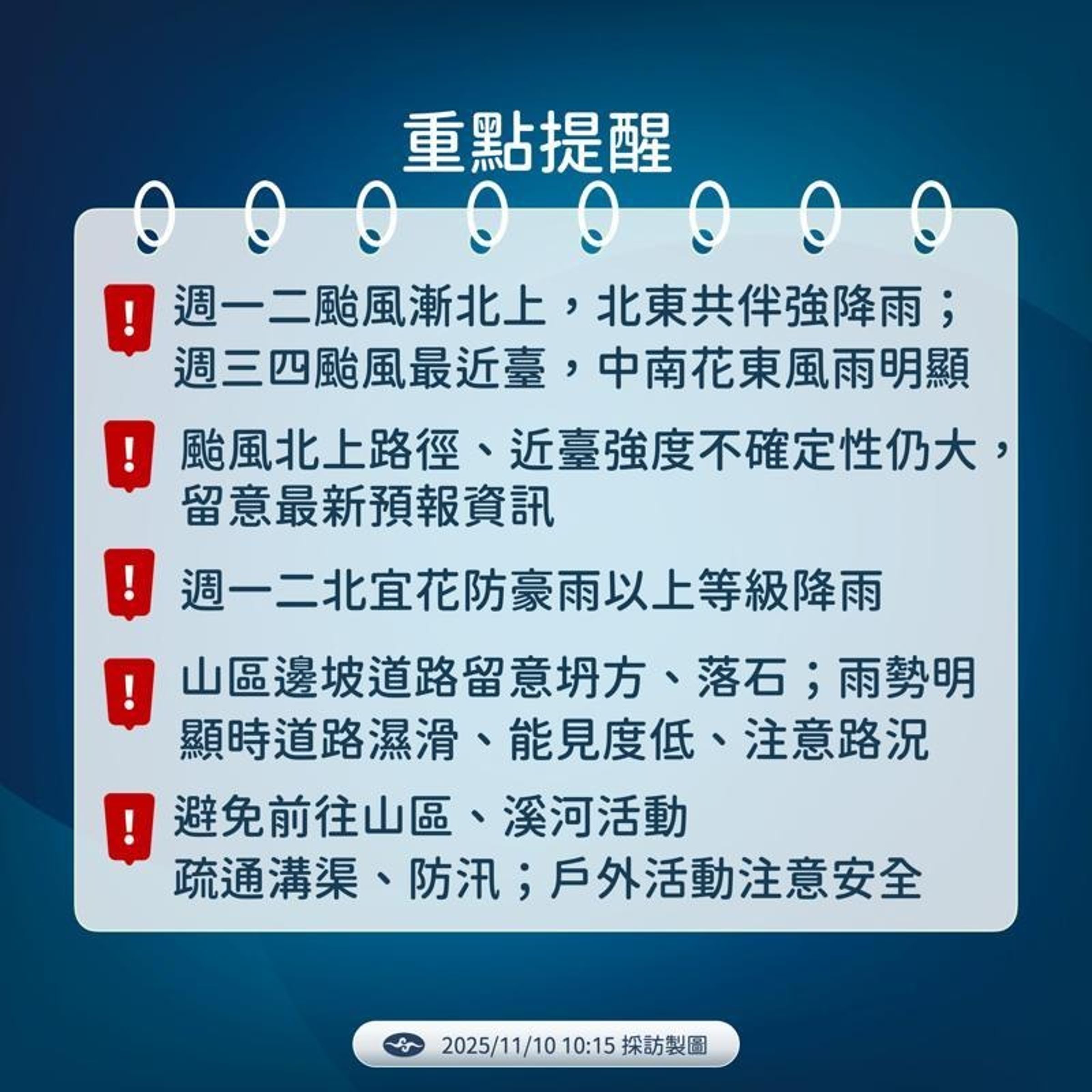 鳳凰目前正逐漸北轉。未來將於週三白天至晚間逼近台灣西南方海域。（氣象署提供）
