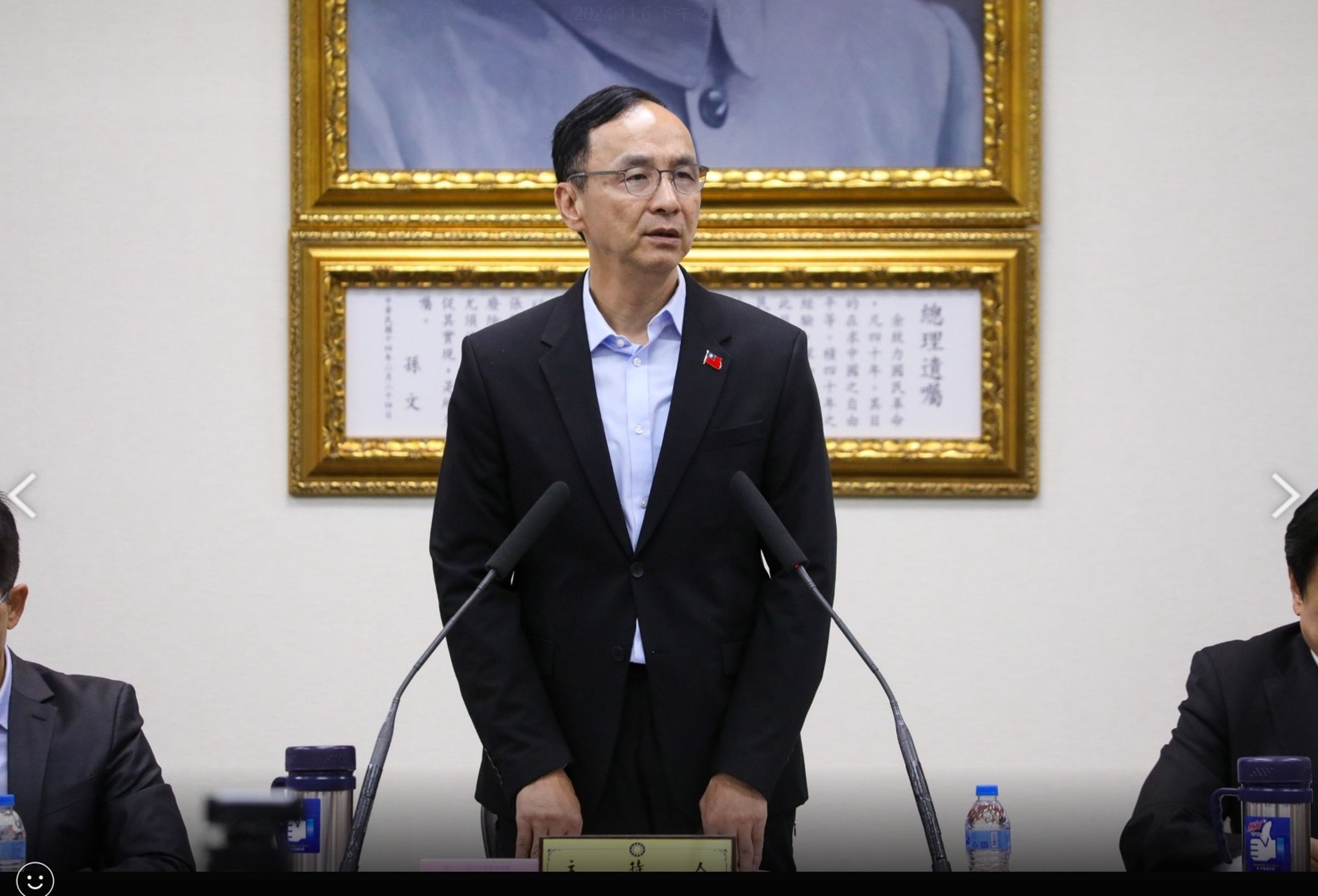 朱立倫表示,他也遇到一些想參選縣市長的民進黨立委也期待修法,卻因當局私心停擺。(國民黨提供)
