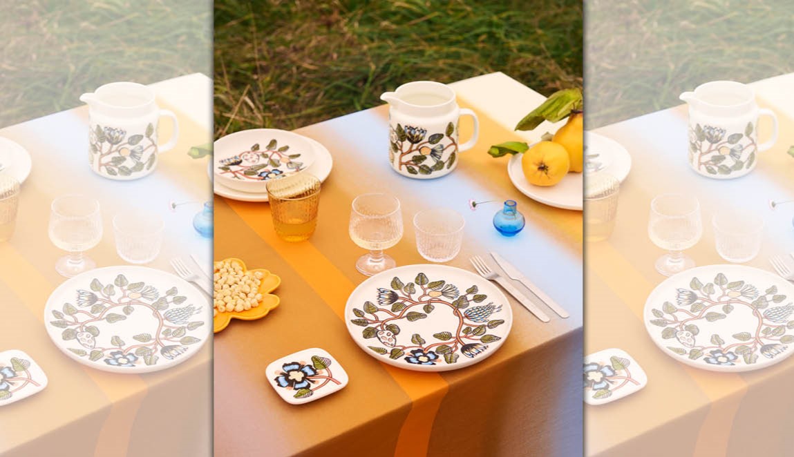 Marimekko中秋系列Tiara王冠印花系列以花草植物為靈感。（俊思提供）