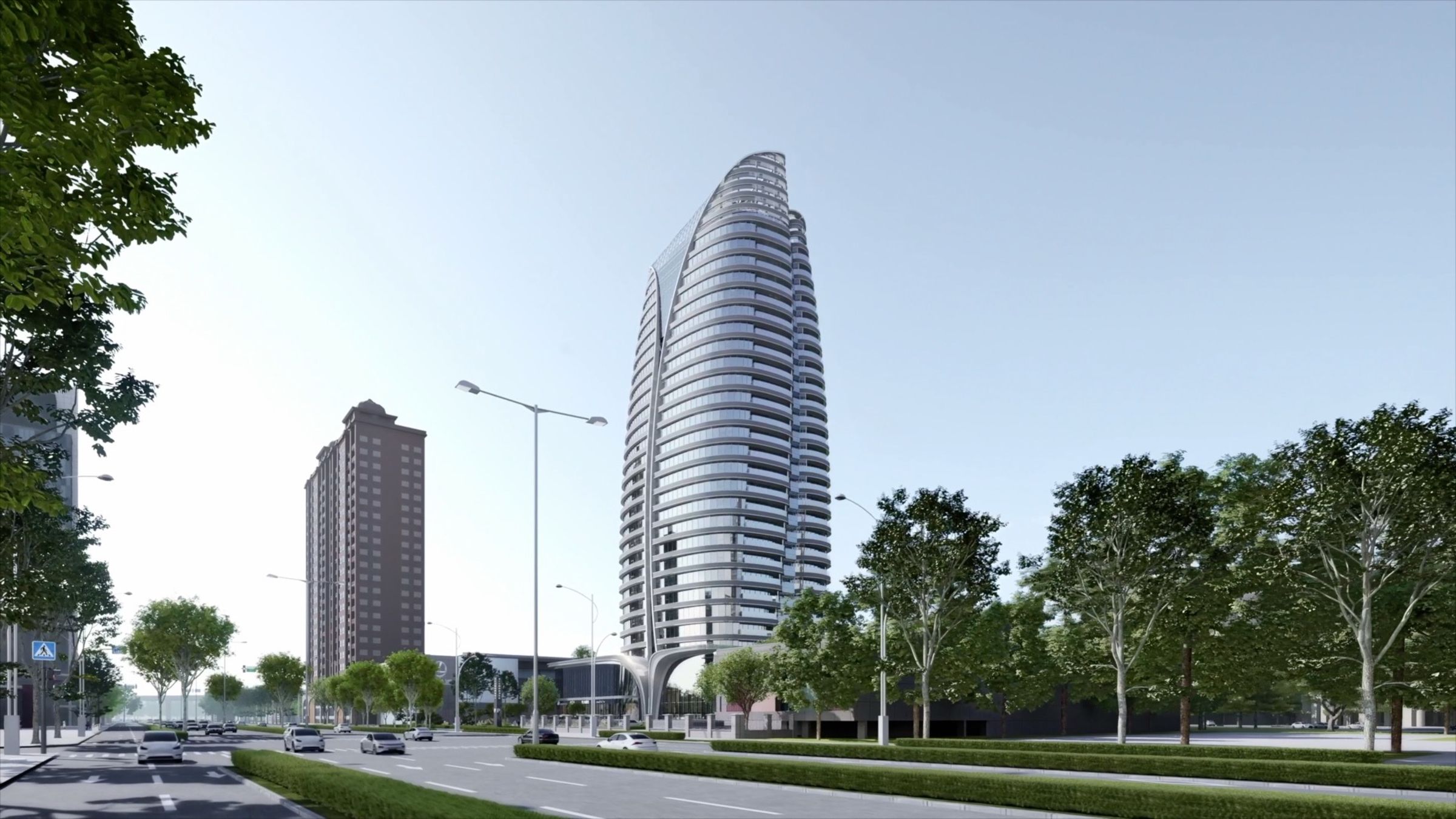 「NFC環球經貿中心」位於桃園市政特區,是桃園罕見有國際建築團隊設計的商用不動產,提供靈活運用的100至800坪商用空間。