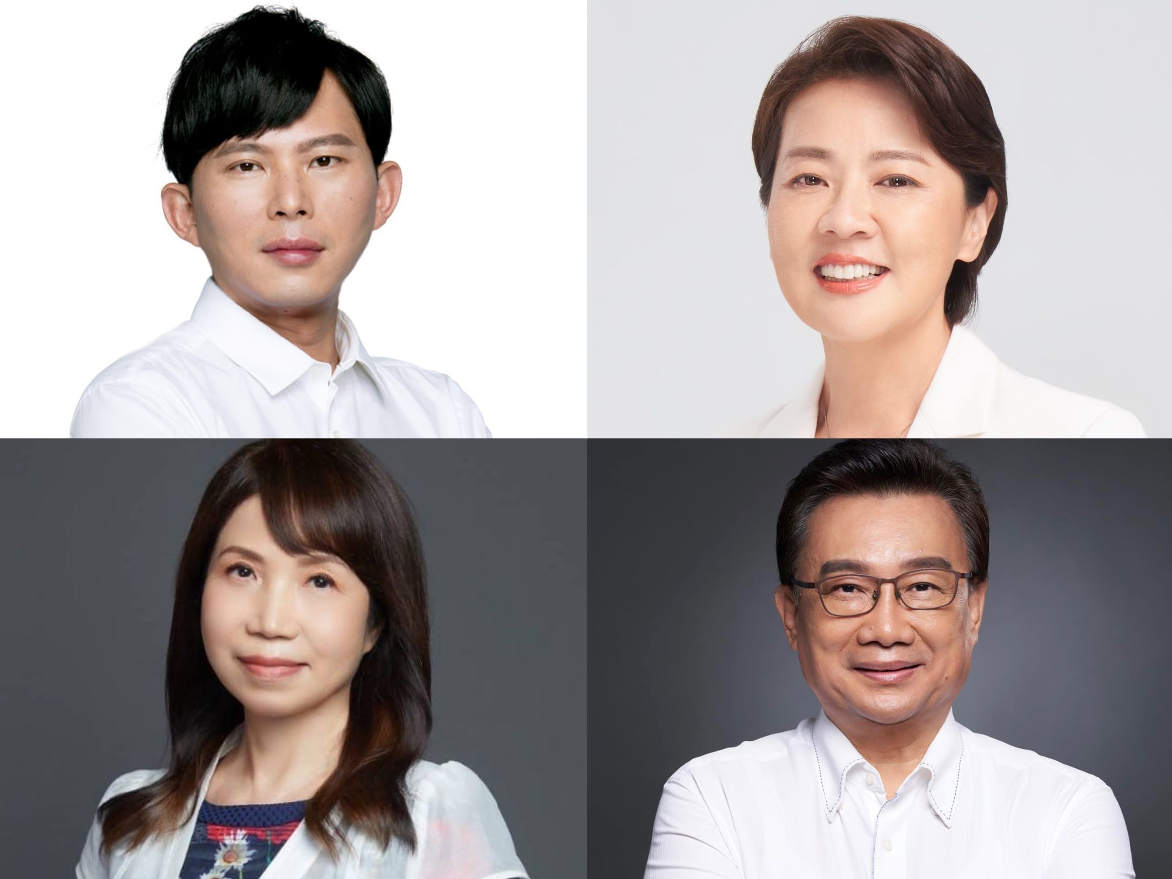 前時代力量立委黃國昌、柯競選總幹事黃珊珊、前總統陳水扁醫療小組發言人陳昭姿、前北市議員林國成可望進入民眾黨不分區安全名單。(翻攝自黃國昌、黃珊珊、陳昭姿、林國成臉書)