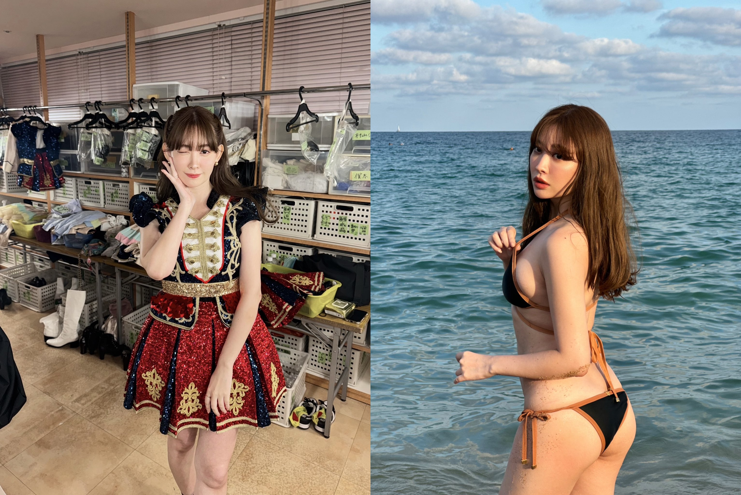 小嶋陽菜從AKB48畢業後，經營個人服飾品牌，轉型商場女強人。（翻攝X@kojiharunyan）