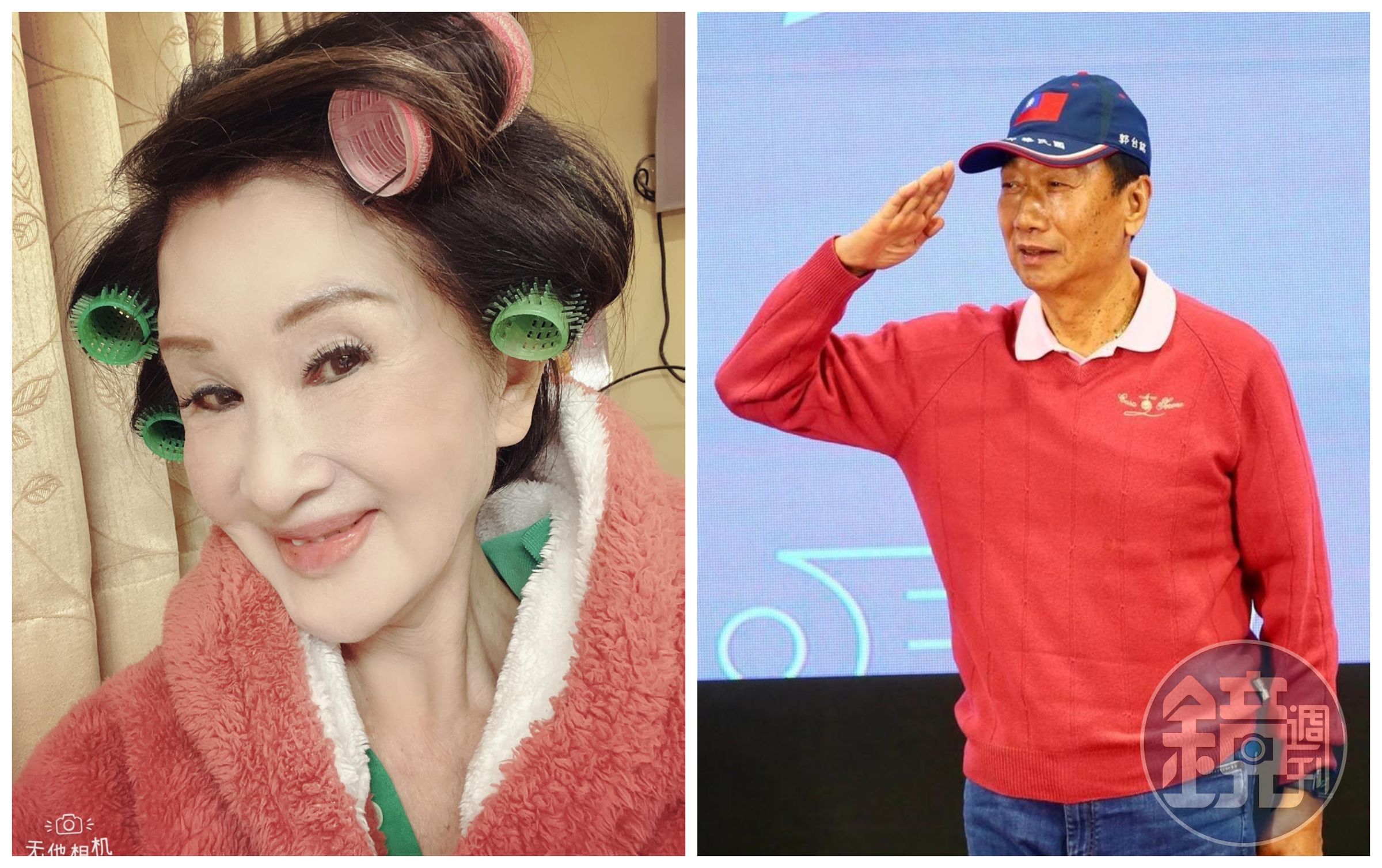 恬娃(左圖)是郭台銘(右圖)的鐵粉。(翻攝恬娃臉書、本刊資料照)