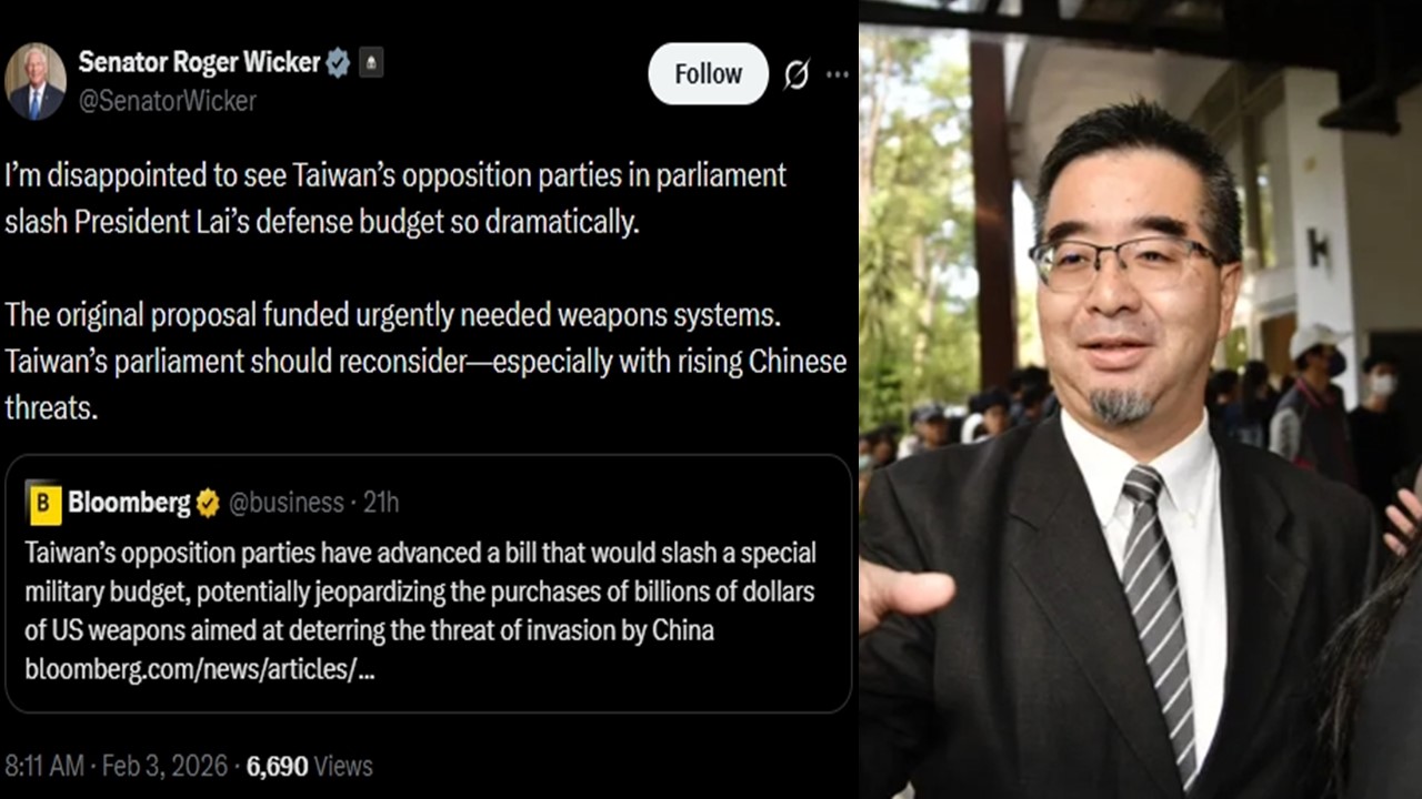 藍杯葛軍購換國共交流？美參院軍委會主席表示，感到很失望。（合成圖，翻攝自Ｘ；本刊資料照）