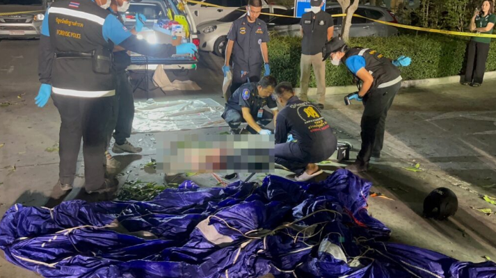 歐丁森重摔29層樓慘死。（翻自matichon.co.th）