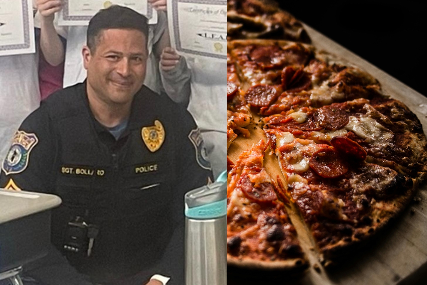 警察博拉羅接獲報案未立即趕赴疑似槍擊現場，反而先去提款、吃披薩。（翻攝畫面、pexels提供）