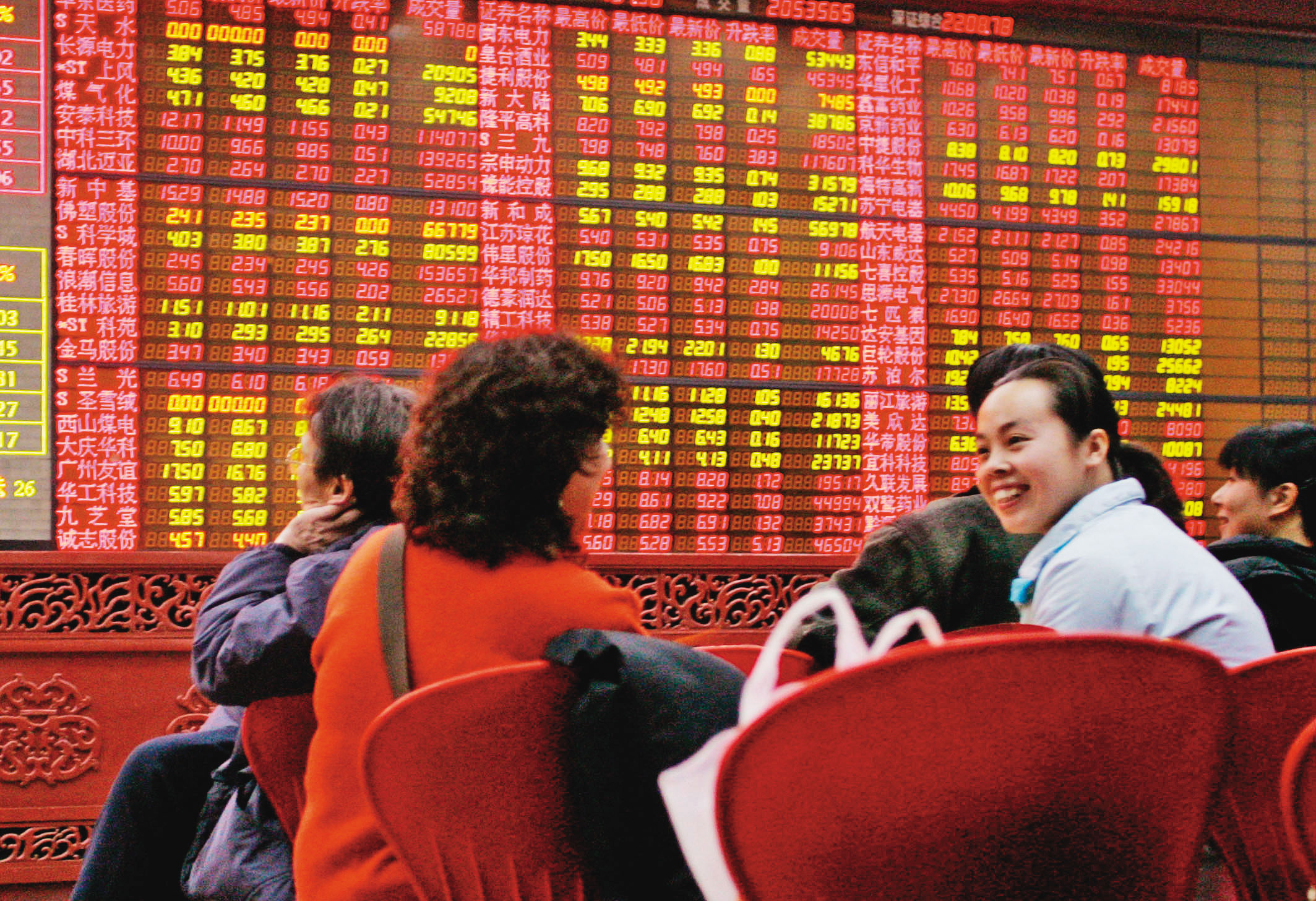 中國政策作多積極，中國股市在短短1、2週內就上漲逾30％。（東方IC）