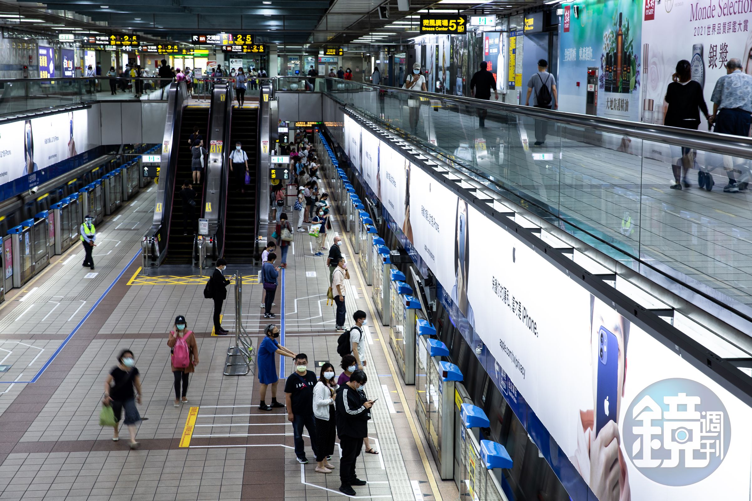 北捷受地震影響,目前全線列車慢速行駛。(示意圖,本刊資料照)