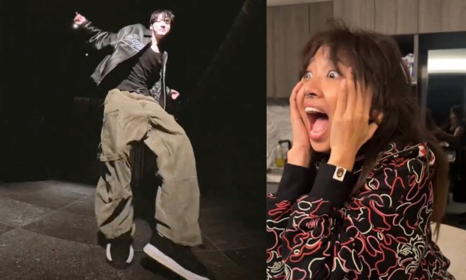 MILLI超級愛BTS防彈少年團,她透露曾私下巧遇成員,一再強調「真的是巧遇!」(左翻攝Jungkook Tiktok 右網路照片)