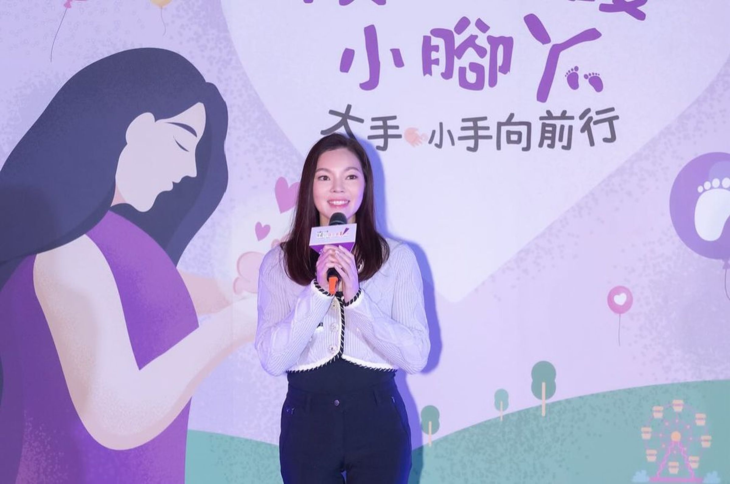 曾馨瑩日前到台中出席世界早產兒日活動。（翻攝曾馨瑩IG）
