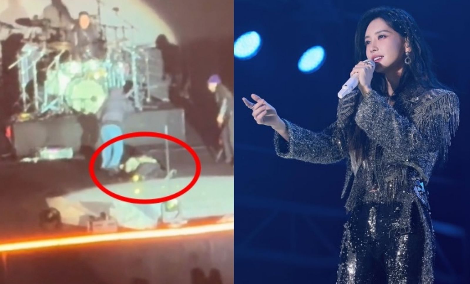 有片/「演唱過程突頻繁眨眼」夯曲原唱女星舞台上癱軟倒地... 畫面曝!官方回應了