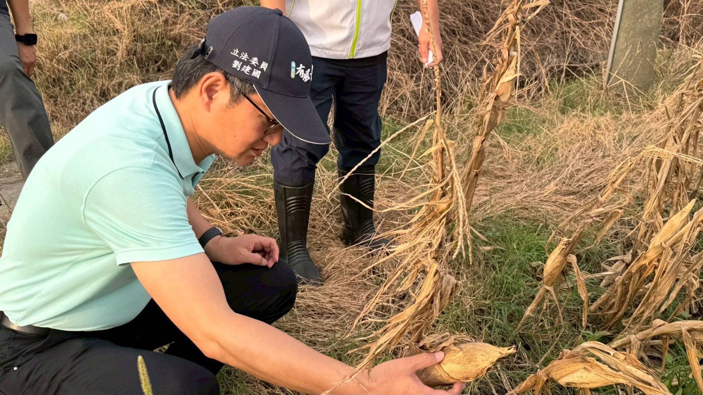 劉建國將向中央爭取農損補助。（劉建國立委辦公室提供）