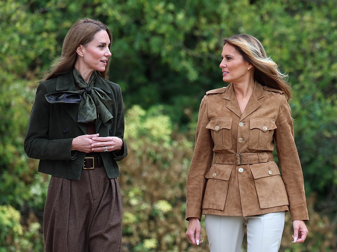 梅蘭妮亞（右）和凱特王妃（左）參加童軍活動。（翻攝princeandprincessofwales IG）