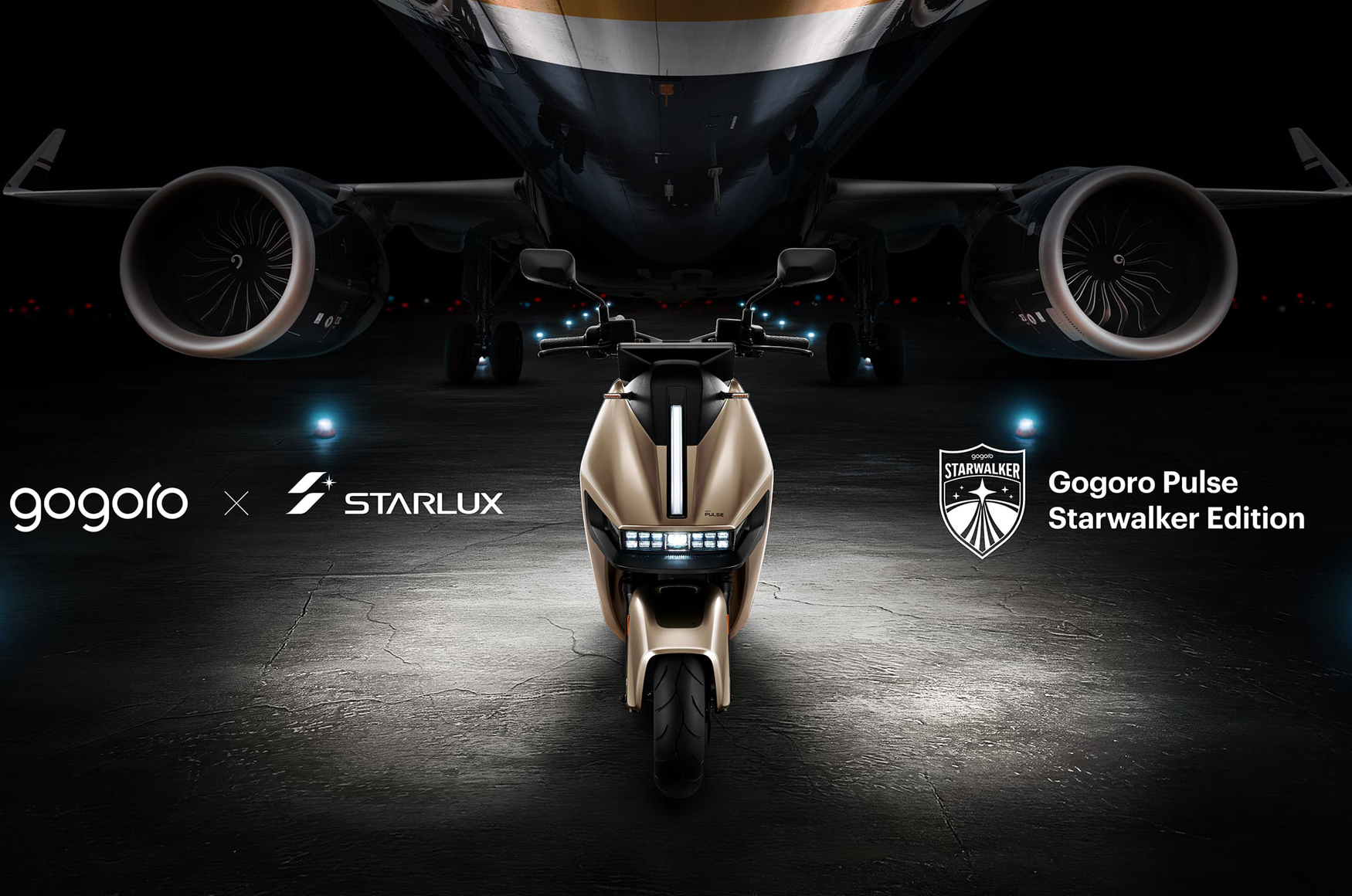  Gogoro Pulse Starwalker Edition 星宇航空特仕版特別由星宇航空董事長張國煒親自參與設計，結合雙方的創新基因與極致美學，打造出致敬飛行器的全新車色、儀表與音效，帶來更獨特的旗艦騎乘體驗。